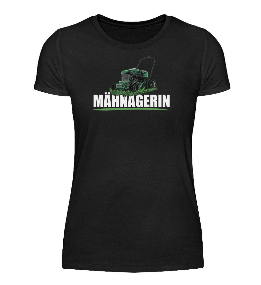 Mähnagerin Rasenmäher · Damen T-Shirt-Damen Basic T-Shirt-Black-S-Agrarstarz