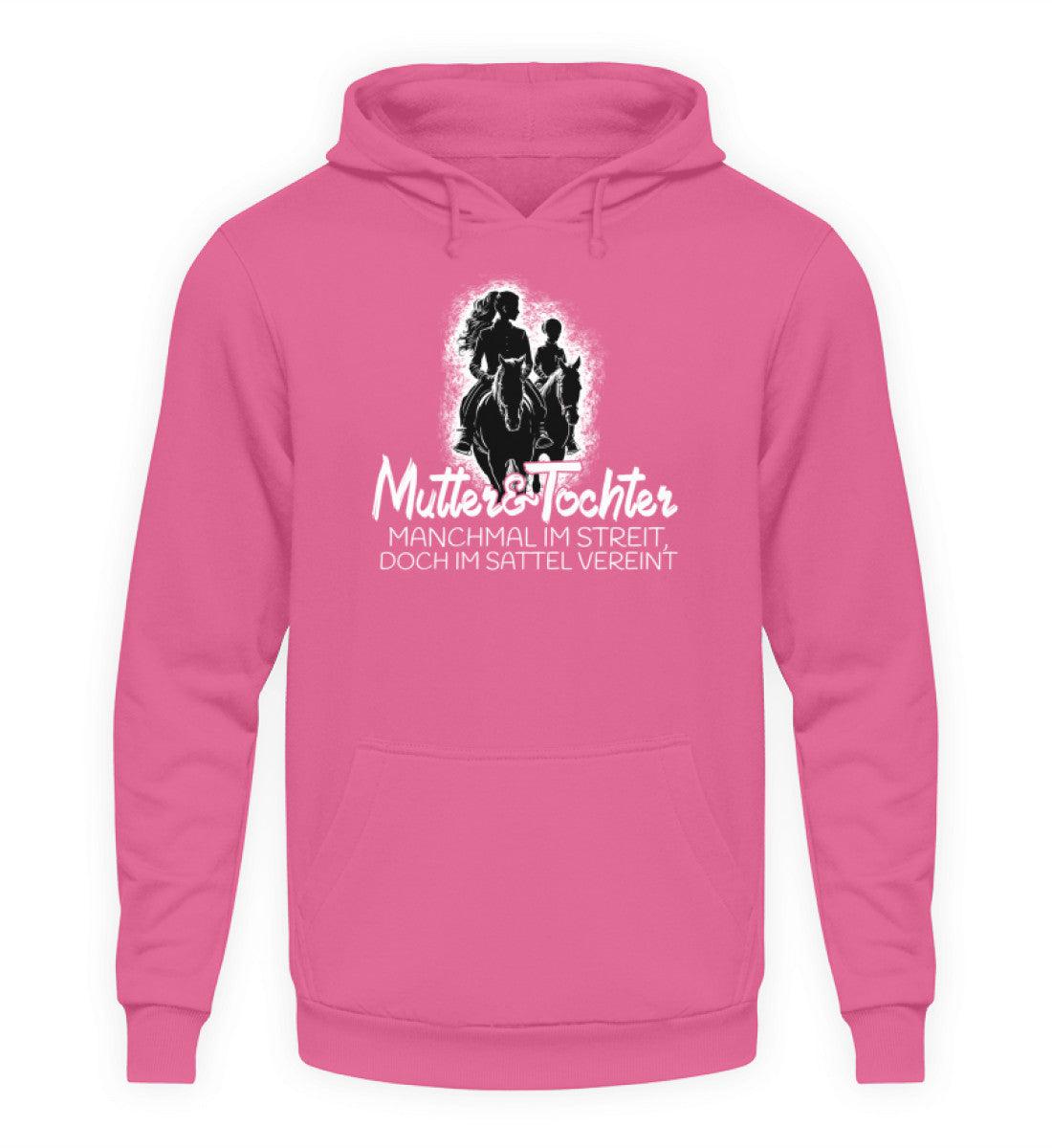 Mutter & Tochter im Sattel vereint · Unisex Kapuzenpullover Hoodie-Unisex Hoodie-Candyfloss Pink-S-Agrarstarz