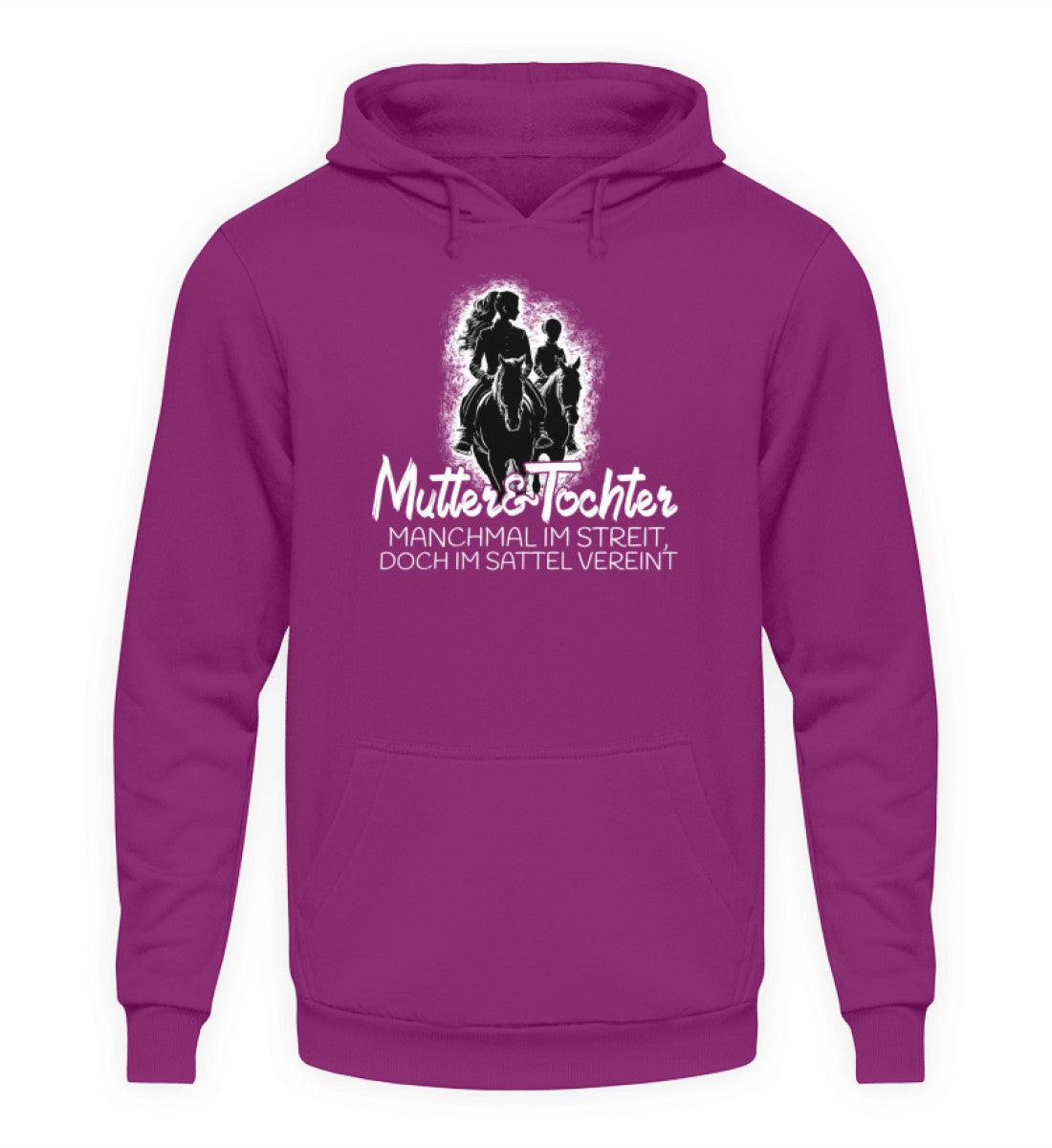 Mutter & Tochter im Sattel vereint · Unisex Kapuzenpullover Hoodie-Unisex Hoodie-Magenta Magic-XS-Agrarstarz
