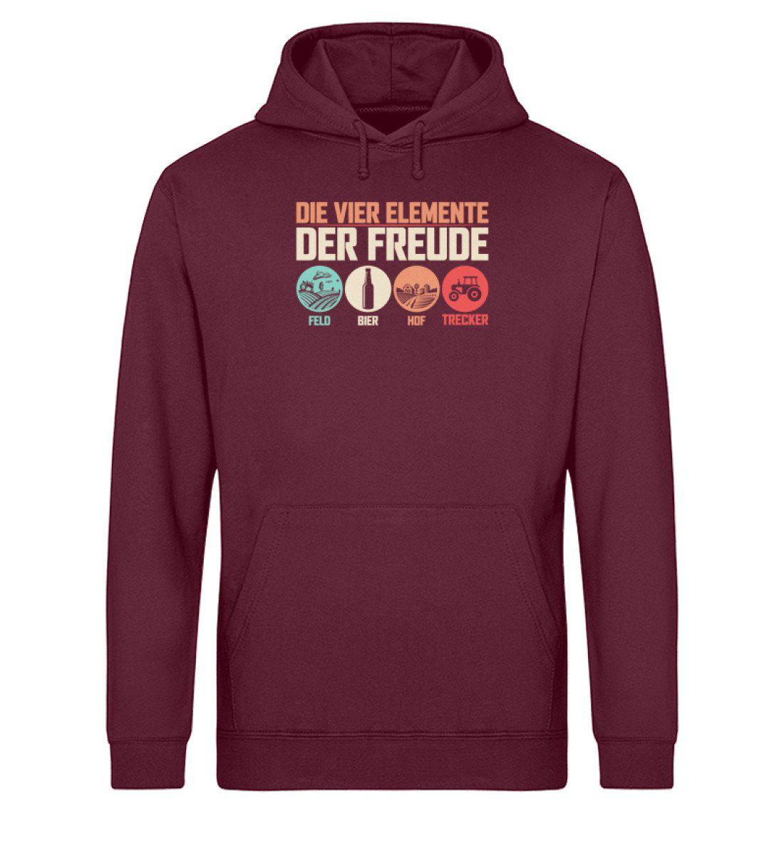 4 Elemente der Freude · Unisex Organic Hoodie-Drummer Hoodie ST/ST-Burgundy-XS-Agrarstarz