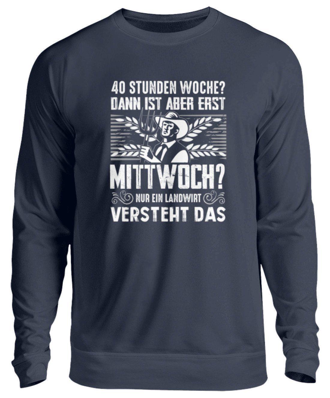 40 Stunden Woche · Unisex Sweatshirt Pullover-Unisex Sweatshirt-Oxford Navy-S-Agrarstarz