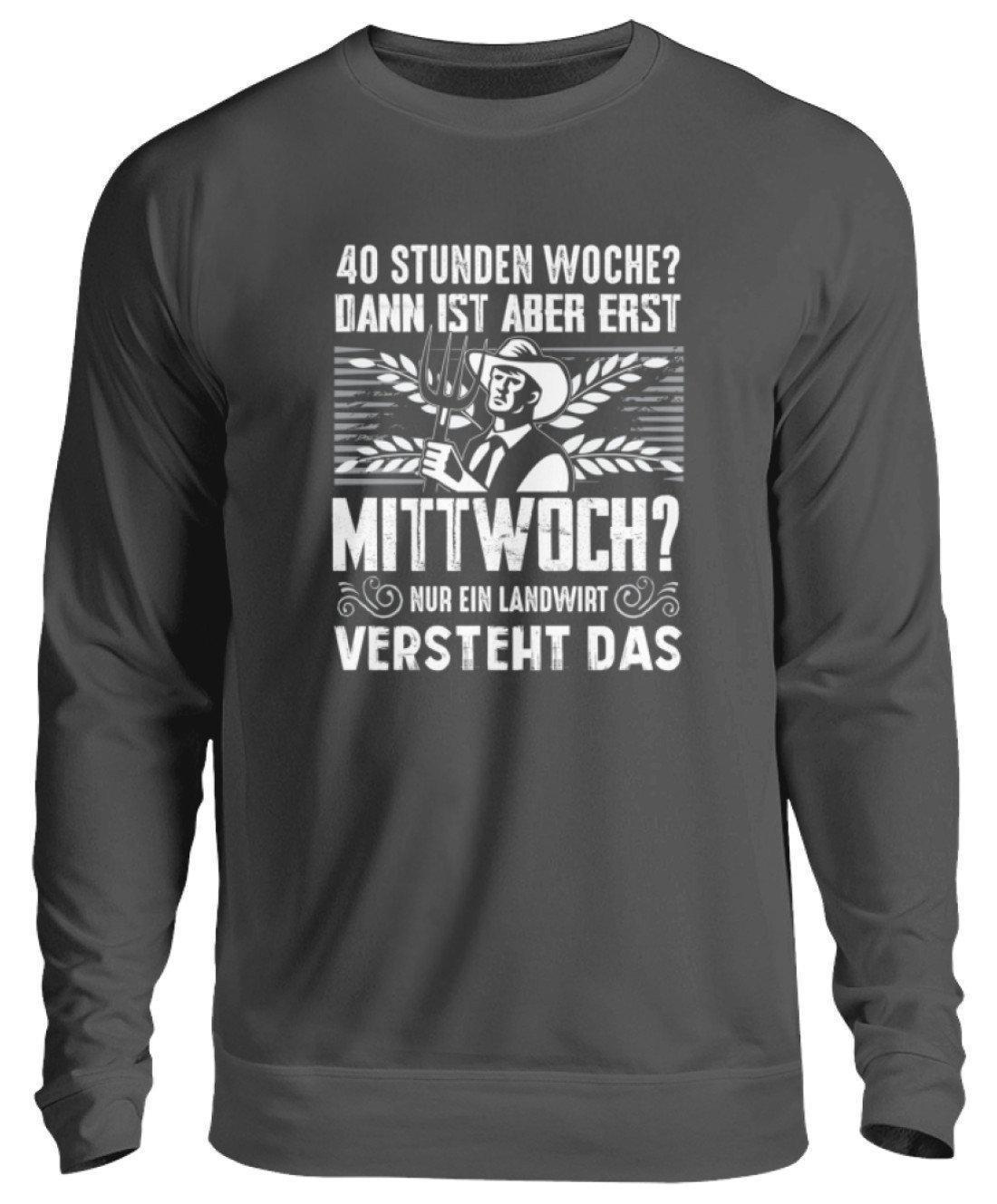 40 Stunden Woche · Unisex Sweatshirt Pullover-Unisex Sweatshirt-Storm Grey (Solid)-S-Agrarstarz