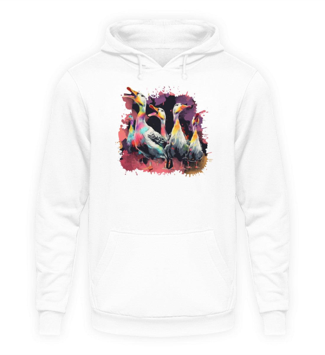 5 Enten Wasserfarben · Unisex Kapuzenpullover Hoodie-Unisex Hoodie-Arctic White-XS-Agrarstarz
