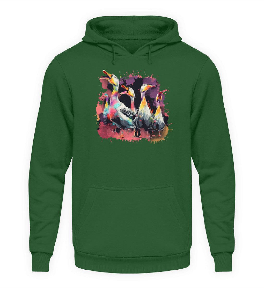 5 Enten Wasserfarben · Unisex Kapuzenpullover Hoodie-Unisex Hoodie-Bottle Green-XS-Agrarstarz