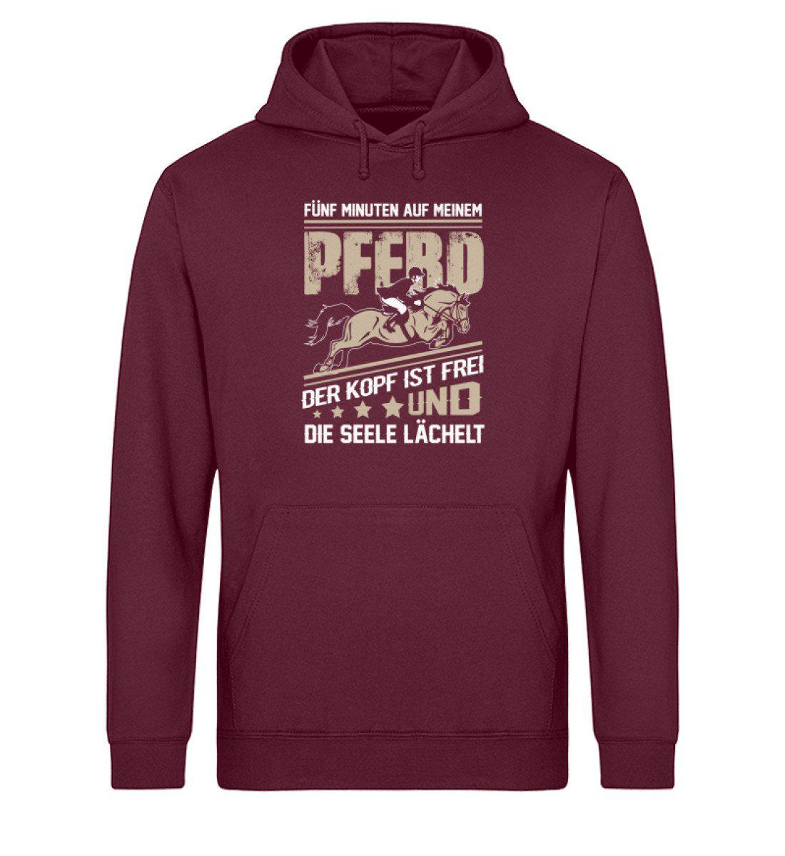 5 Minuten Pferd · Unisex Organic Hoodie-Drummer Hoodie ST/ST-Burgundy-XS-Agrarstarz