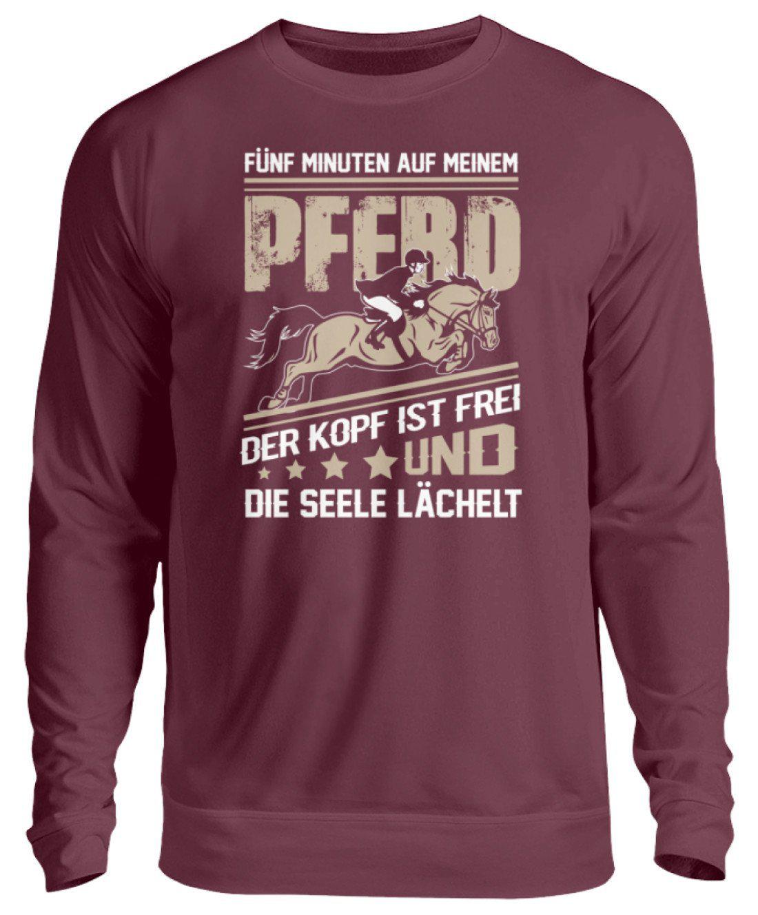 5 Minuten Pferd · Unisex Sweatshirt Pullover-Unisex Sweatshirt-Burgundy-S-Agrarstarz