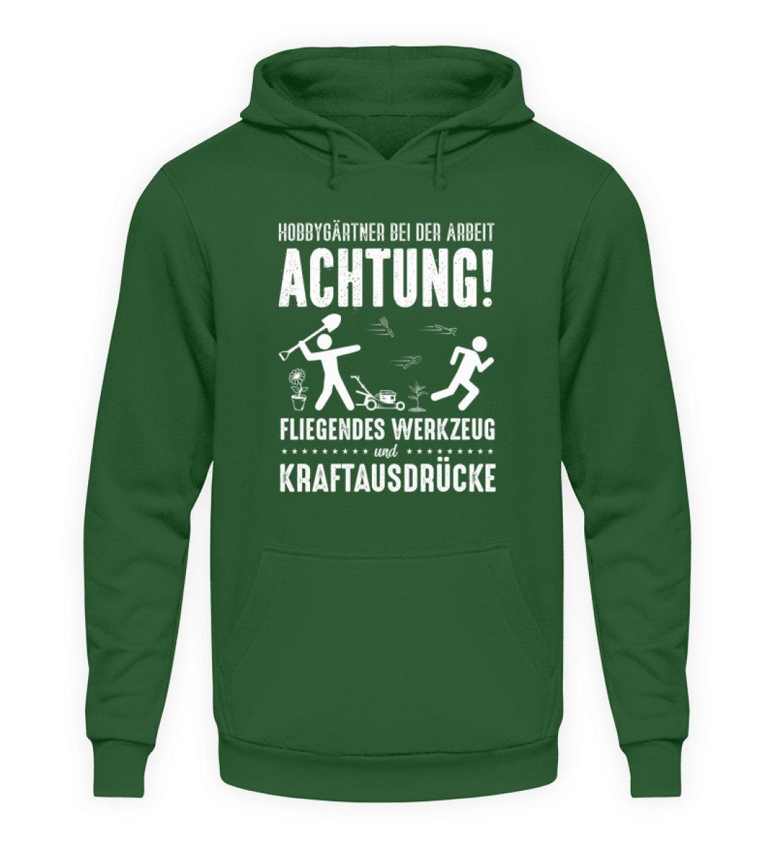 Achtung Hobbygärtner · Unisex Kapuzenpullover Hoodie-Unisex Hoodie-Bottle Green-S-Agrarstarz