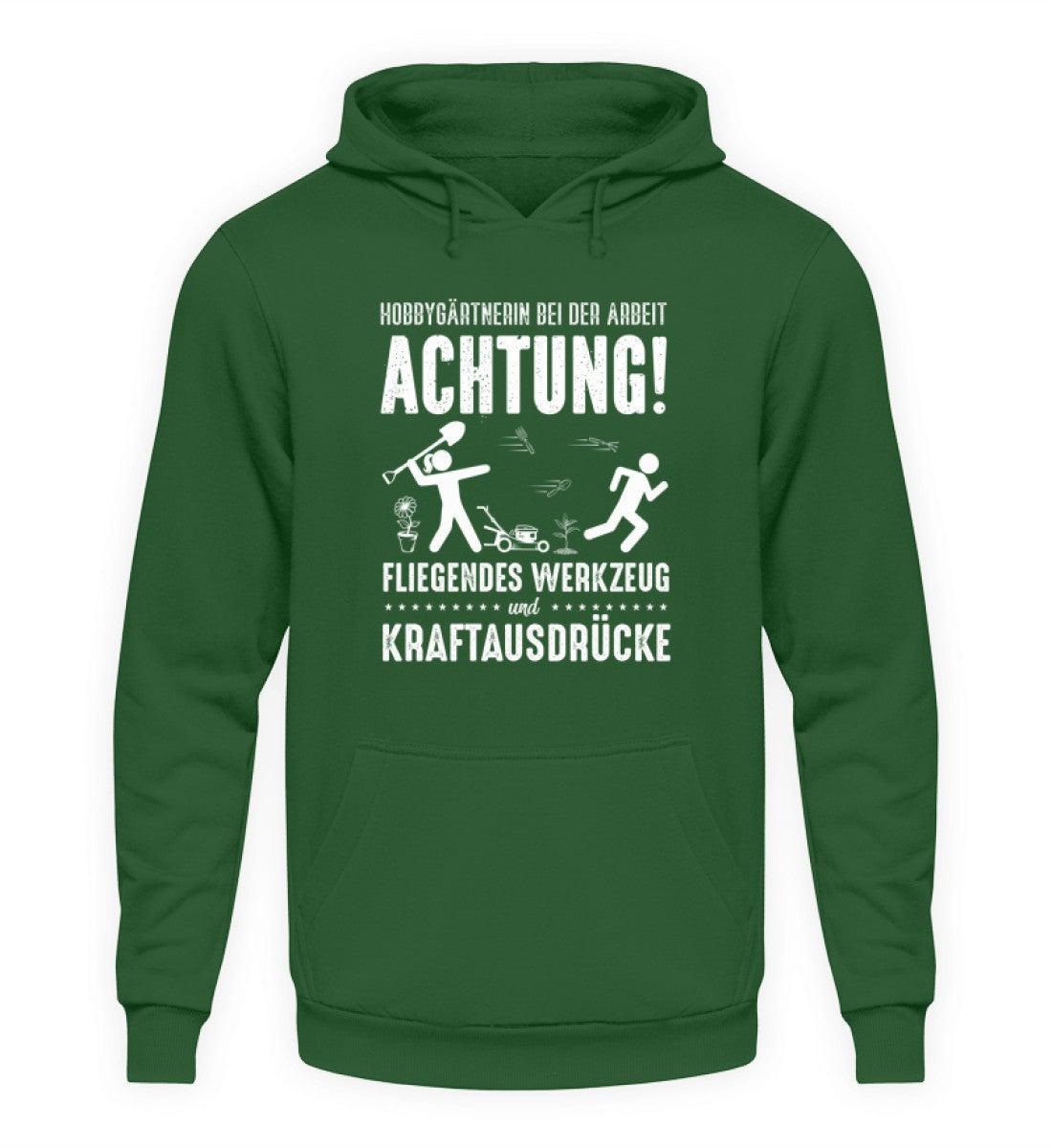 Achtung Hobbygärtnerin · Unisex Kapuzenpullover Hoodie-Unisex Hoodie-Bottle Green-S-Agrarstarz