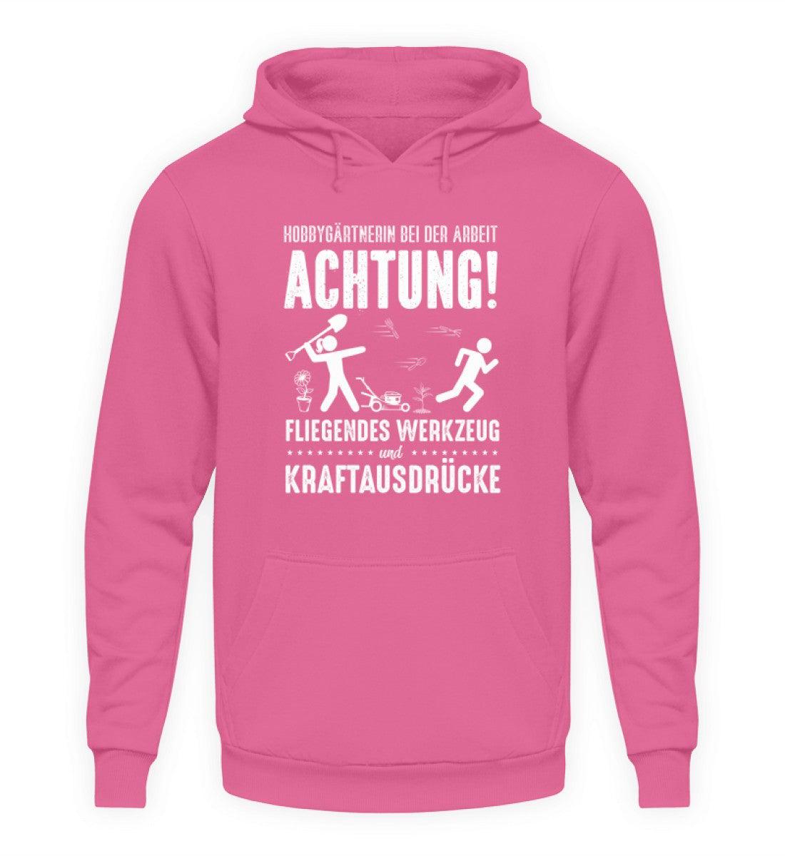 Achtung Hobbygärtnerin · Unisex Kapuzenpullover Hoodie-Unisex Hoodie-Candyfloss Pink-S-Agrarstarz