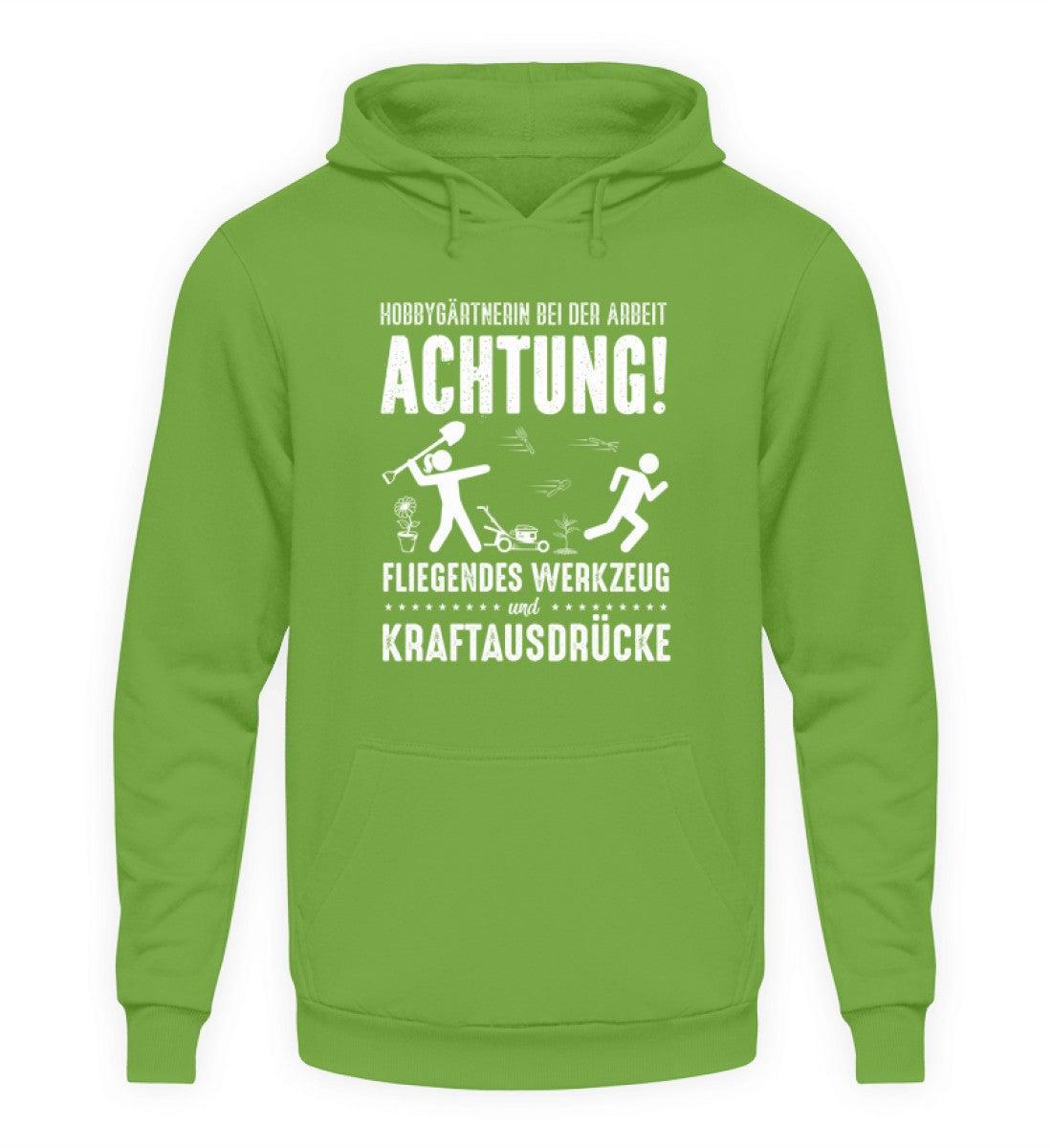 Achtung Hobbygärtnerin · Unisex Kapuzenpullover Hoodie-Unisex Hoodie-LimeGreen-S-Agrarstarz