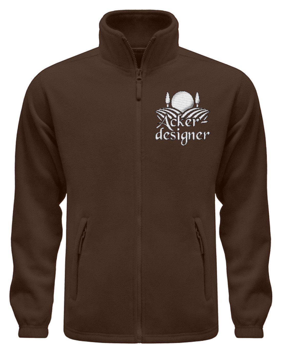 Ackerdesigner · Fleece Jacke mit Stick-Fleece Jacke mit Stick-Dark Chocolate-S-Agrarstarz