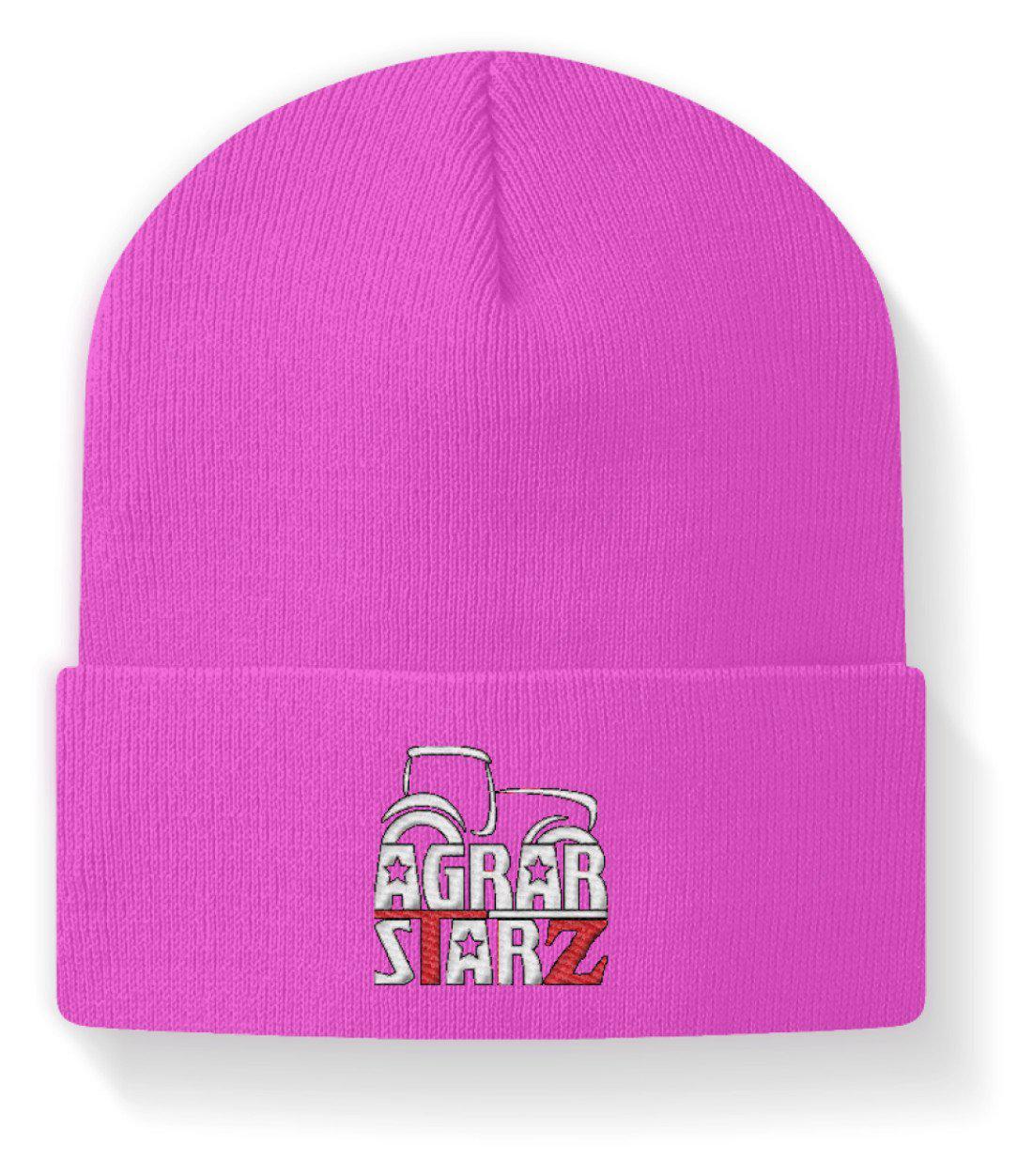 Agrarstarz 1 · Beanie Mütze-Beanie mit Stick-Fuchsia-M-Agrarstarz