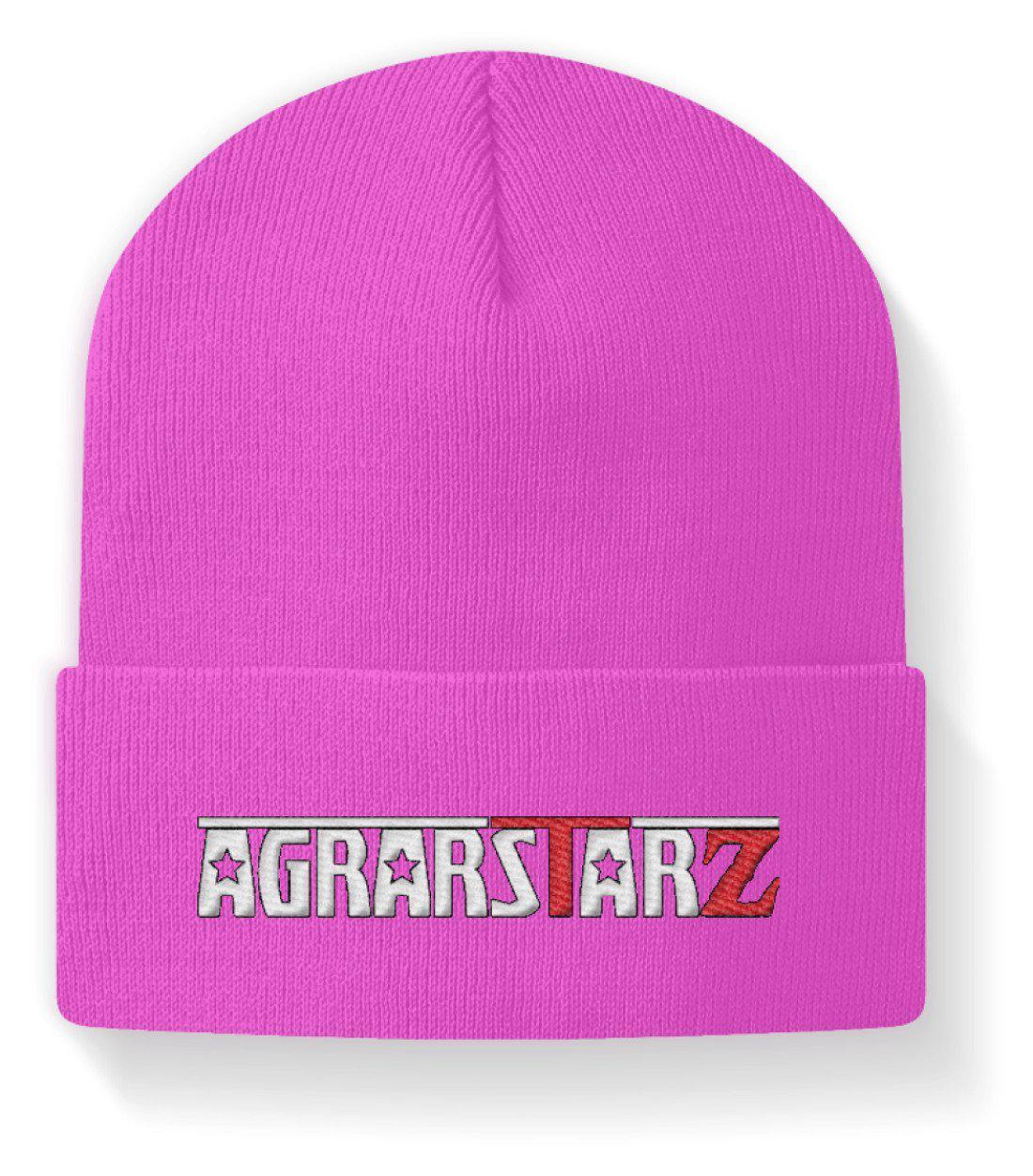 Agrarstarz 2 · Beanie Mütze-Beanie mit Stick-Fuchsia-M-Agrarstarz
