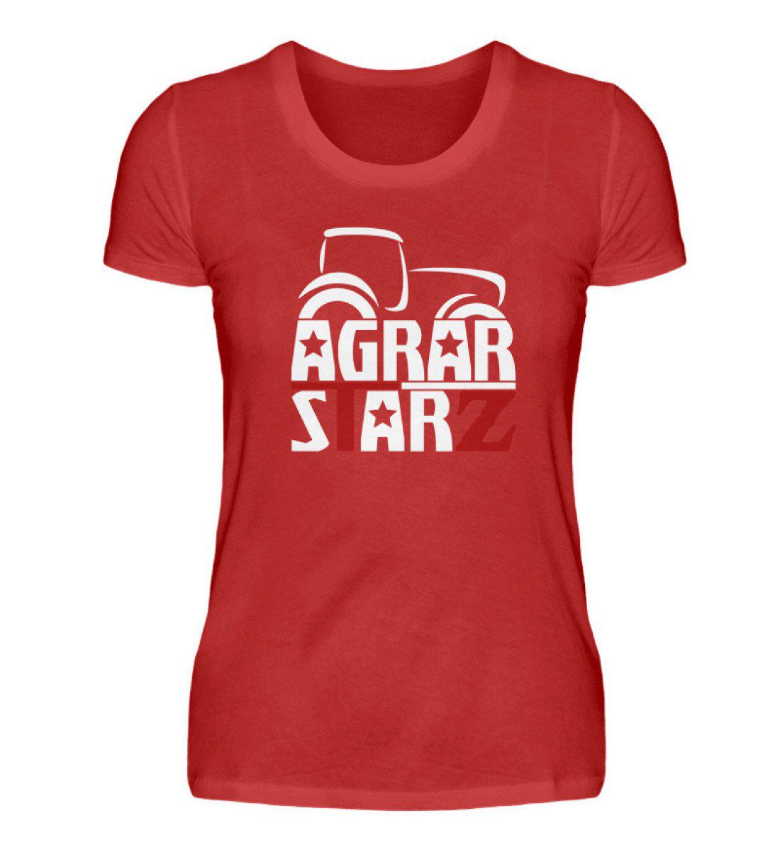 Agrarstarz · Damen T-Shirt-Damen Basic T-Shirt-Red-S-Agrarstarz