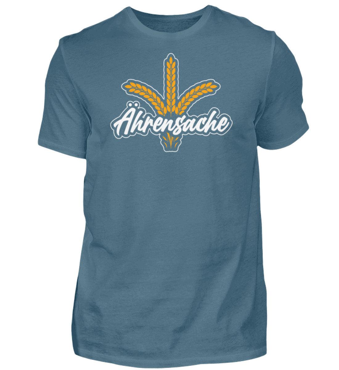 Ährensache · Herren T-Shirt-Herren Basic T-Shirt-Stone Blue-S-Agrarstarz