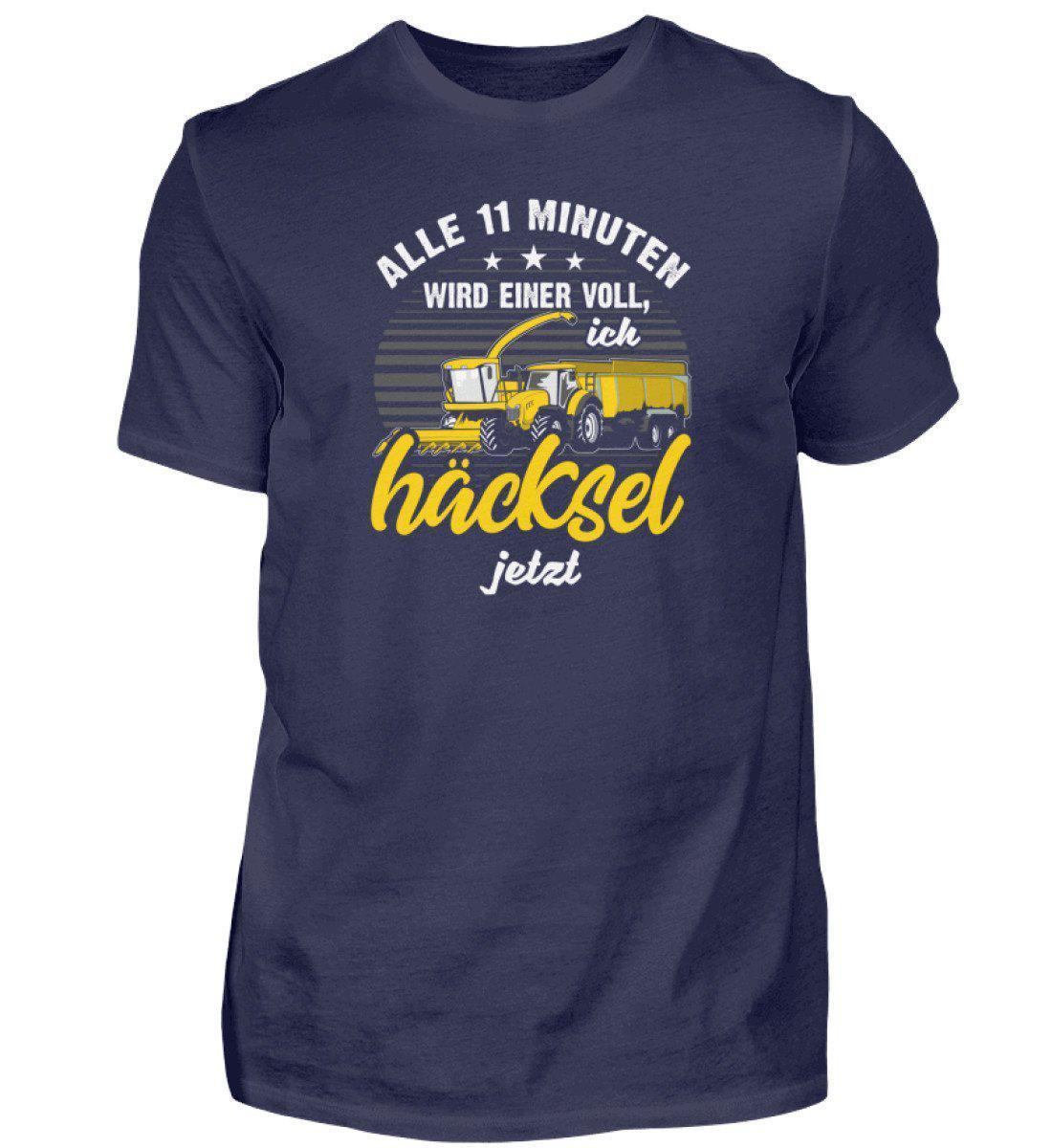 Alle 11 Minuten häckseln · Herren T-Shirt-Herren Basic T-Shirt-Navy-S-Agrarstarz