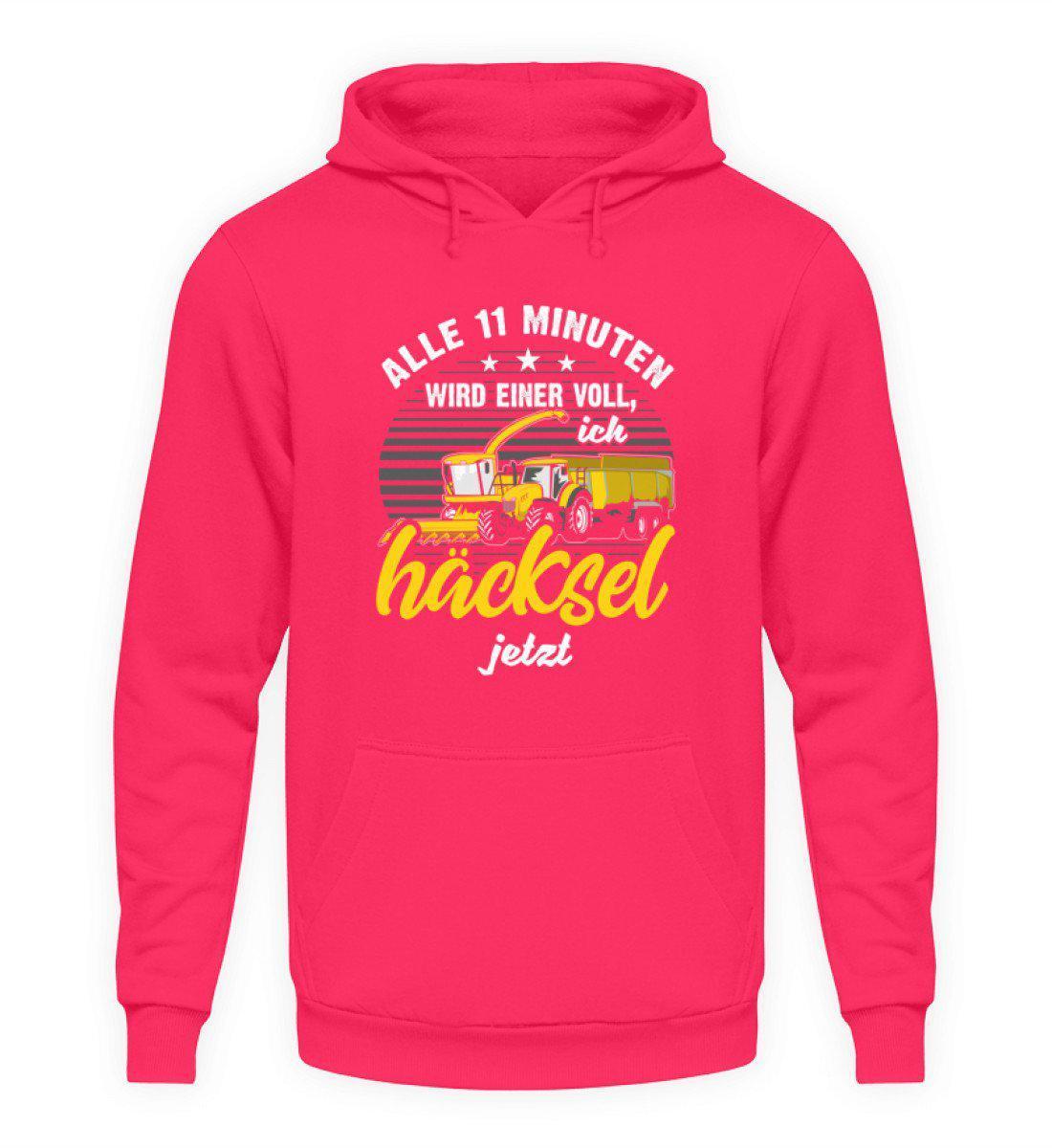 Alle 11 Minuten häckseln · Unisex Kapuzenpullover Hoodie-Unisex Hoodie-Hot Pink-S-Agrarstarz