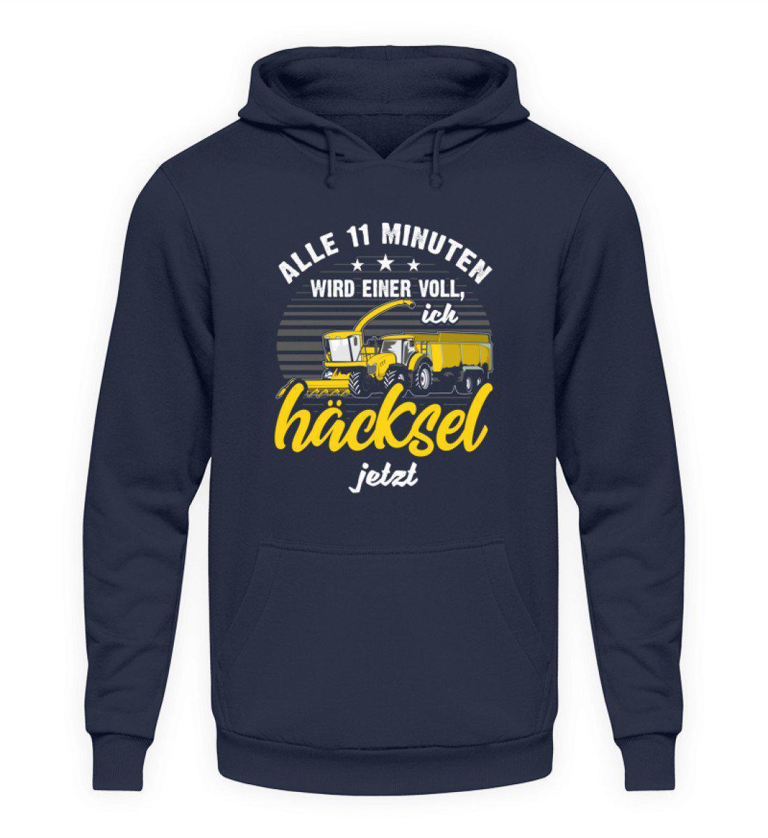Alle 11 Minuten häckseln · Unisex Kapuzenpullover Hoodie-Unisex Hoodie-Oxford Navy-S-Agrarstarz
