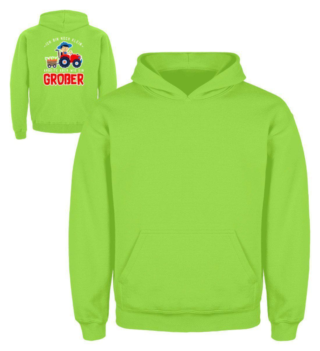 Arbeite wie ein Großer · Kinder Kapuzenpullover Hoodie-Kinder Hoodie-Agrarstarz