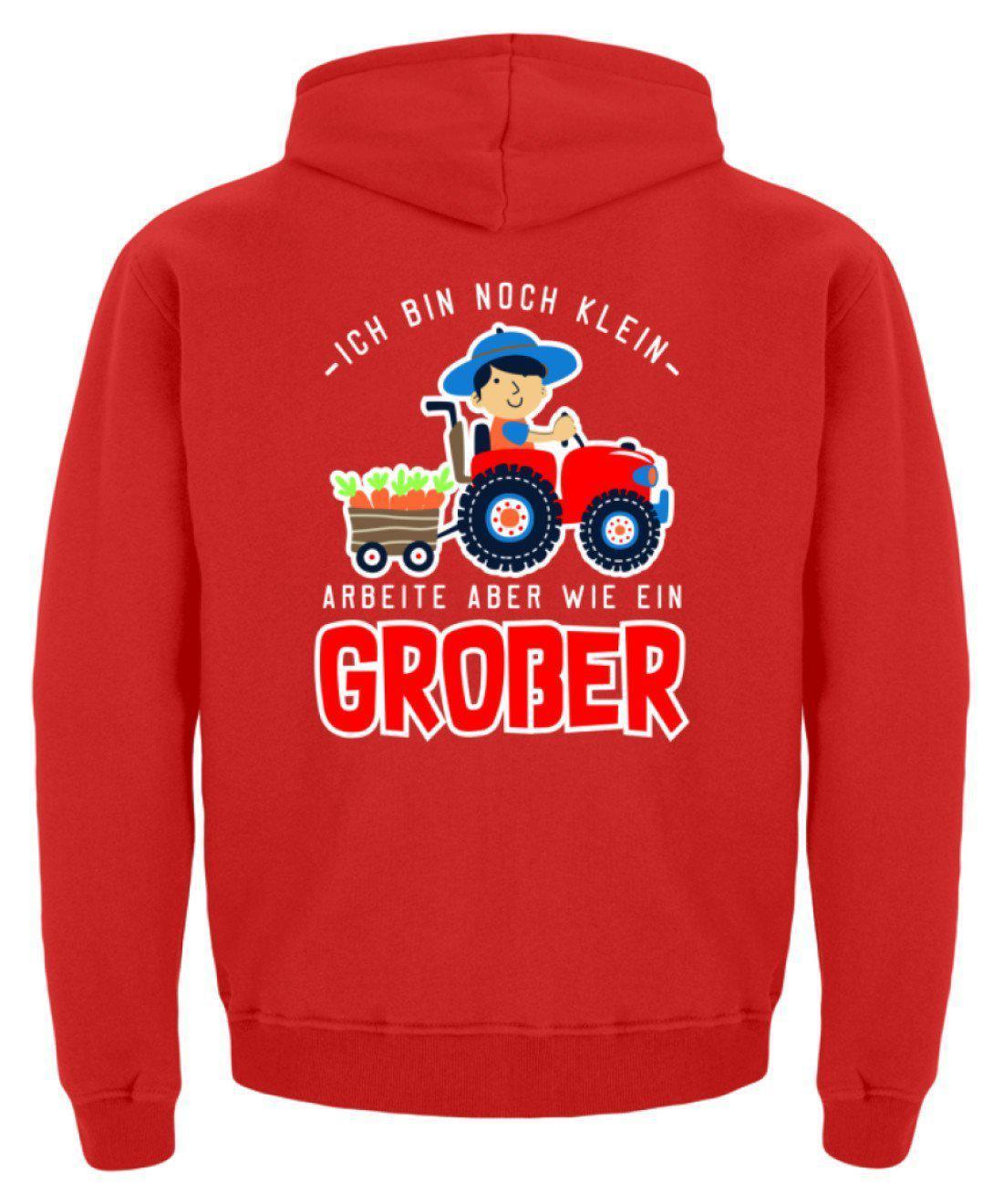 Arbeite wie ein Großer · Kinder Kapuzenpullover Hoodie-Kinder Hoodie-Agrarstarz