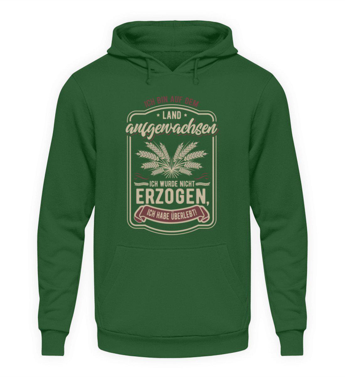 Auf dem Land aufgewachsen · Unisex Kapuzenpullover Hoodie-Unisex Hoodie-Bottle Green-L-Agrarstarz