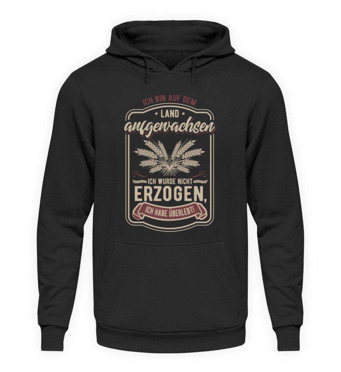 Auf dem Land aufgewachsen · Unisex Kapuzenpullover Hoodie-Unisex Hoodie-Jet Black-L-Agrarstarz