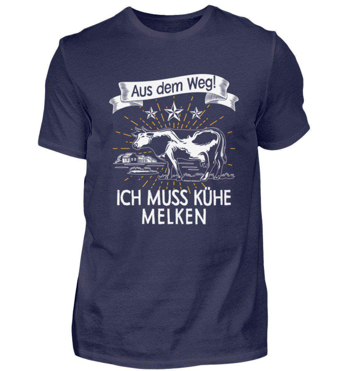 Aus dem Weg! Kühe melken · Herren T-Shirt-Herren Basic T-Shirt-Navy-S-Agrarstarz