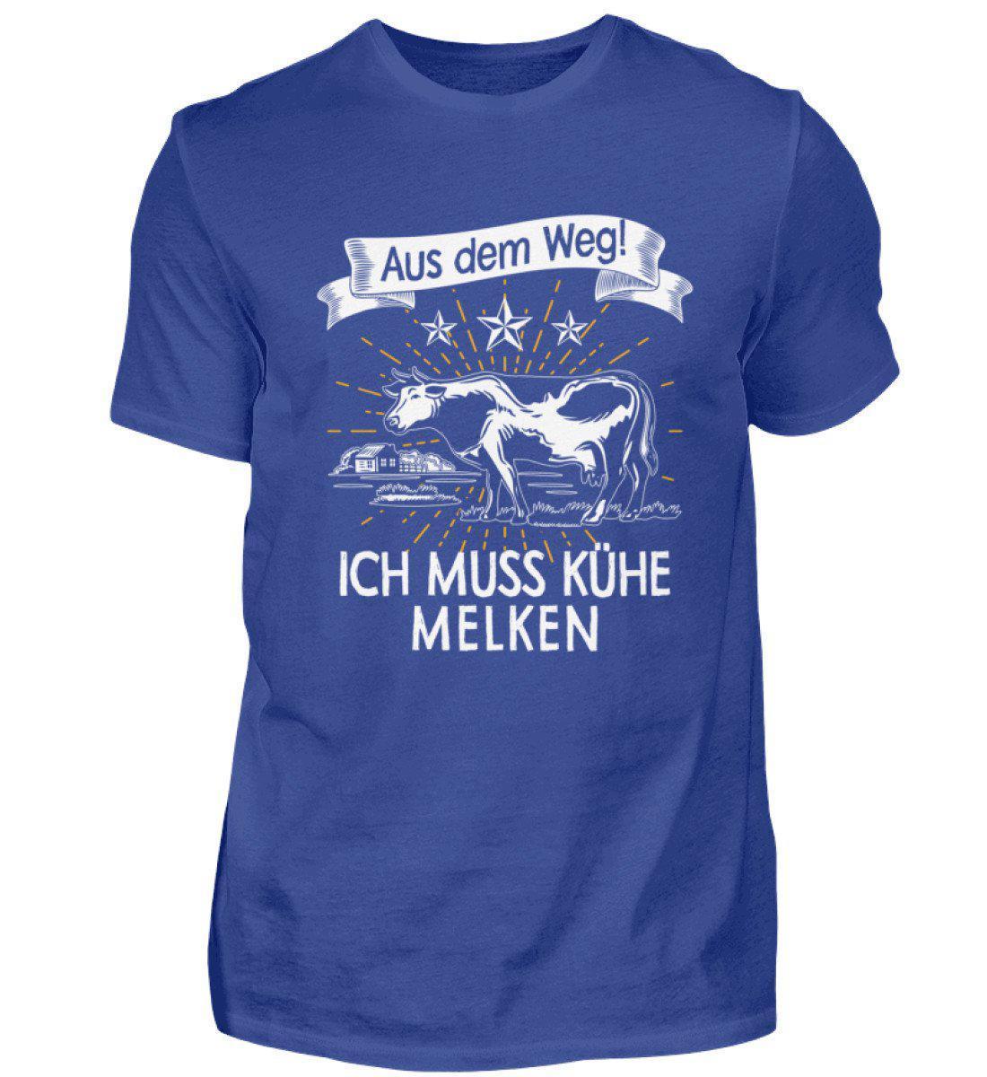 Aus dem Weg! Kühe melken · Herren T-Shirt-Herren Basic T-Shirt-Royal Blue-S-Agrarstarz