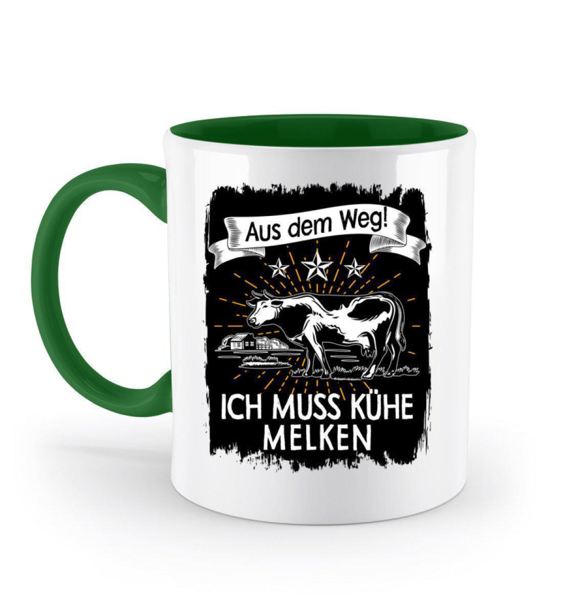 Aus dem Weg! Kühe melken · Keramik Tasse zweifarbig-Keramik Tasse Zweifarbig-Irish Green-330ml-Agrarstarz