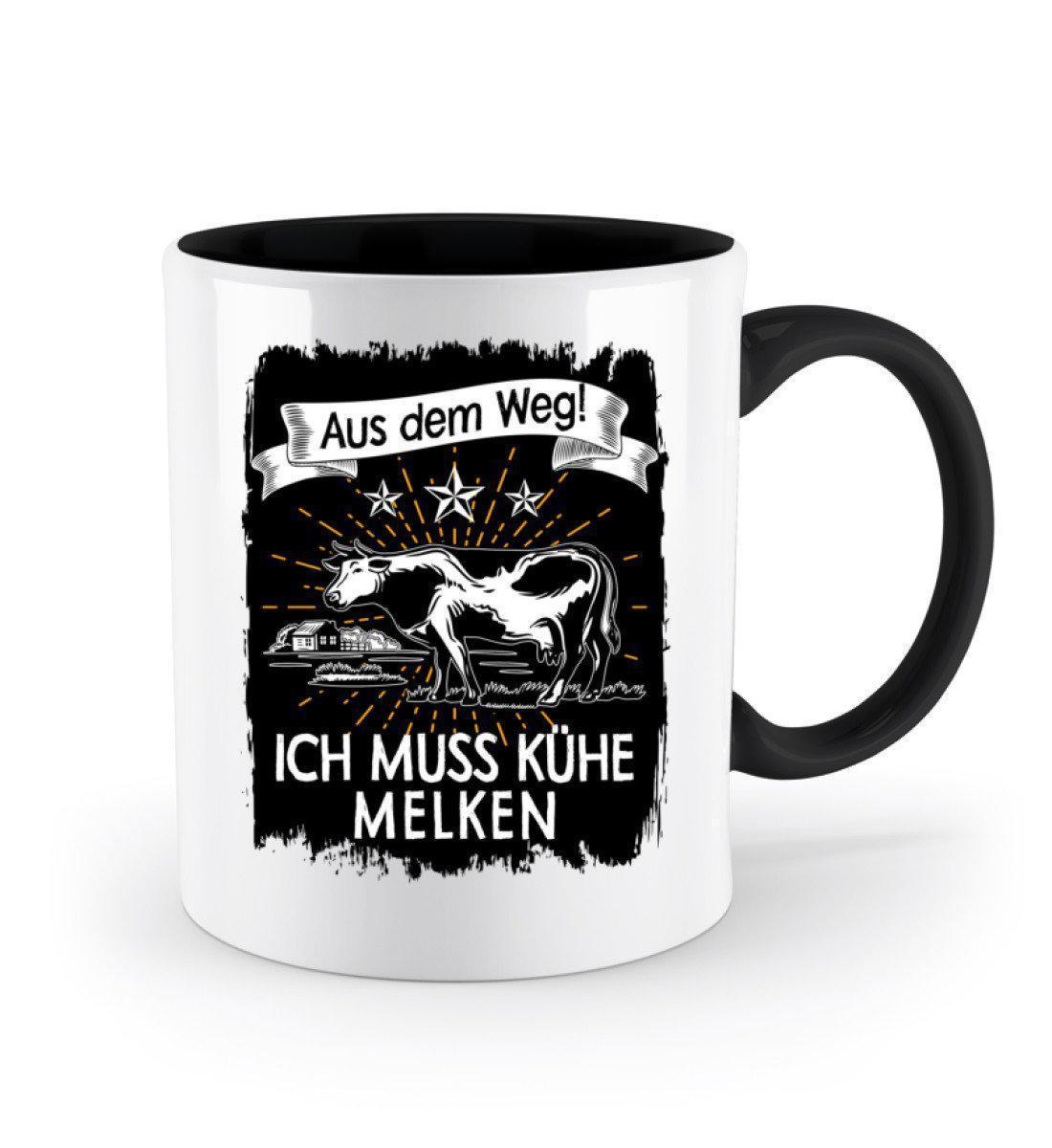 Aus dem Weg! Kühe melken · Keramik Tasse zweifarbig-Keramik Tasse Zweifarbig-Agrarstarz