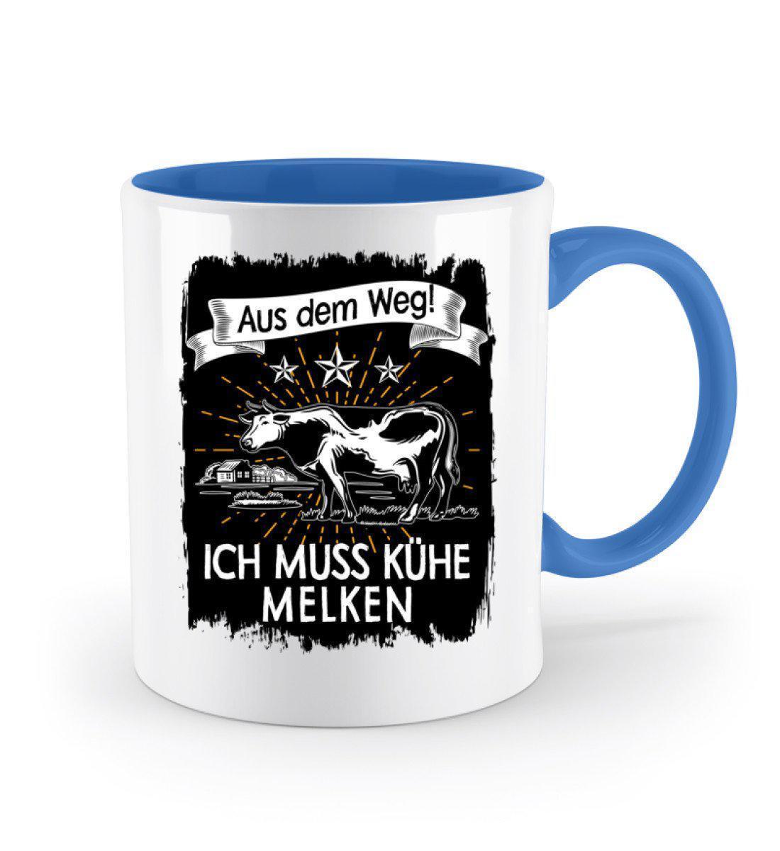 Aus dem Weg! Kühe melken · Keramik Tasse zweifarbig-Keramik Tasse Zweifarbig-Agrarstarz