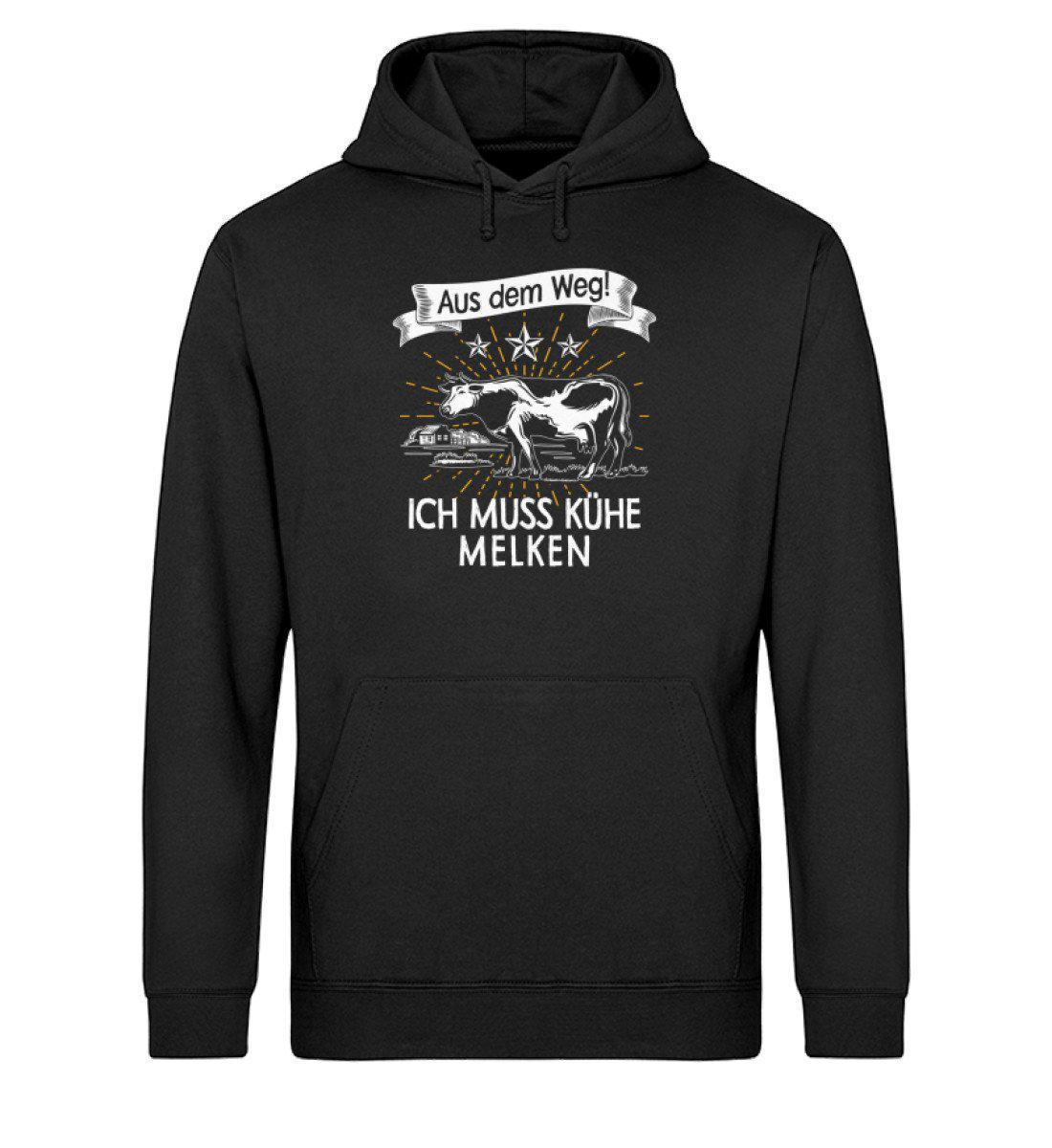 Aus dem Weg! Kühe melken · Unisex Organic Hoodie-Drummer Hoodie ST/ST-Black-XS-Agrarstarz