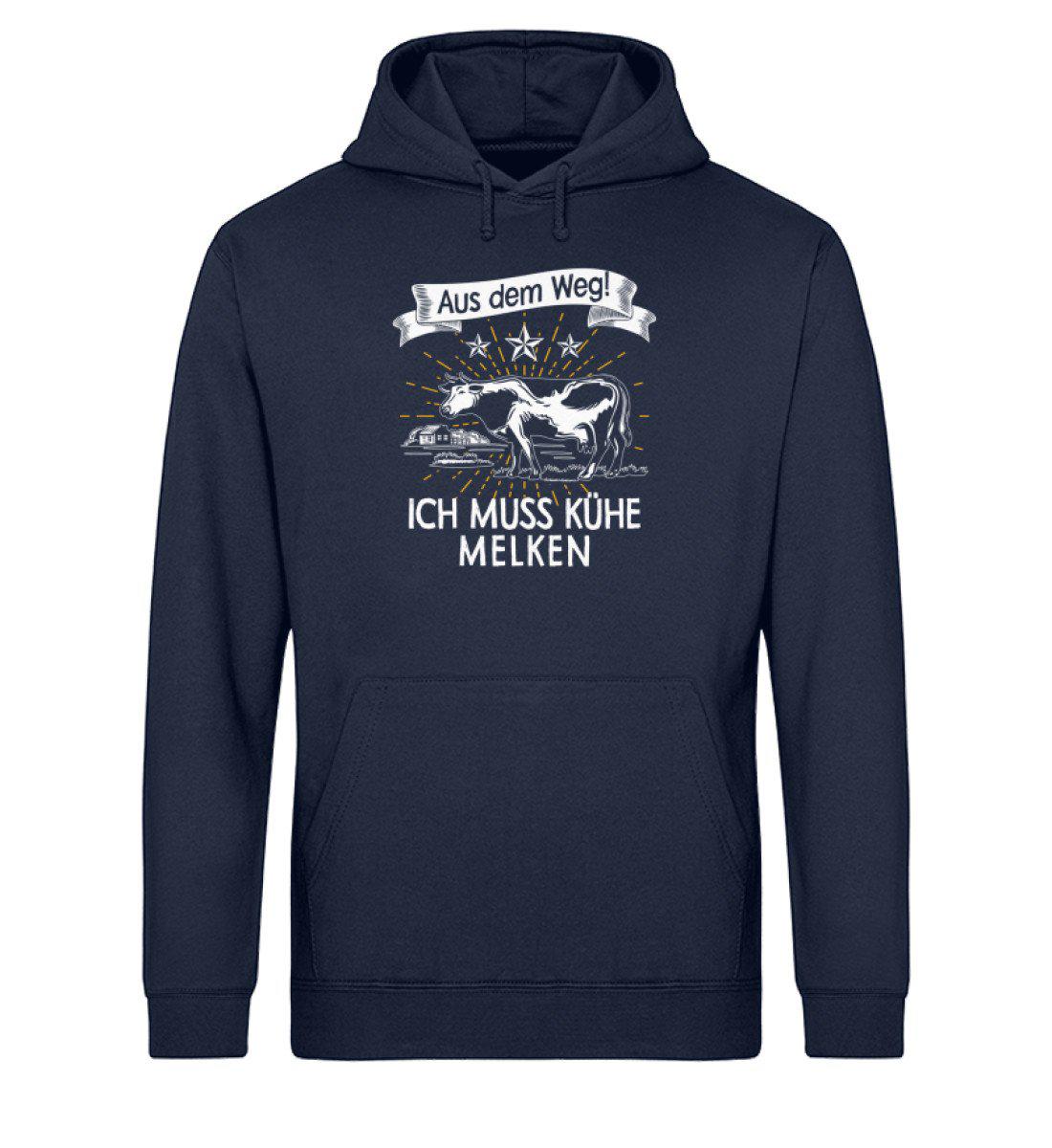 Aus dem Weg! Kühe melken · Unisex Organic Hoodie-Drummer Hoodie ST/ST-French Navy-XS-Agrarstarz