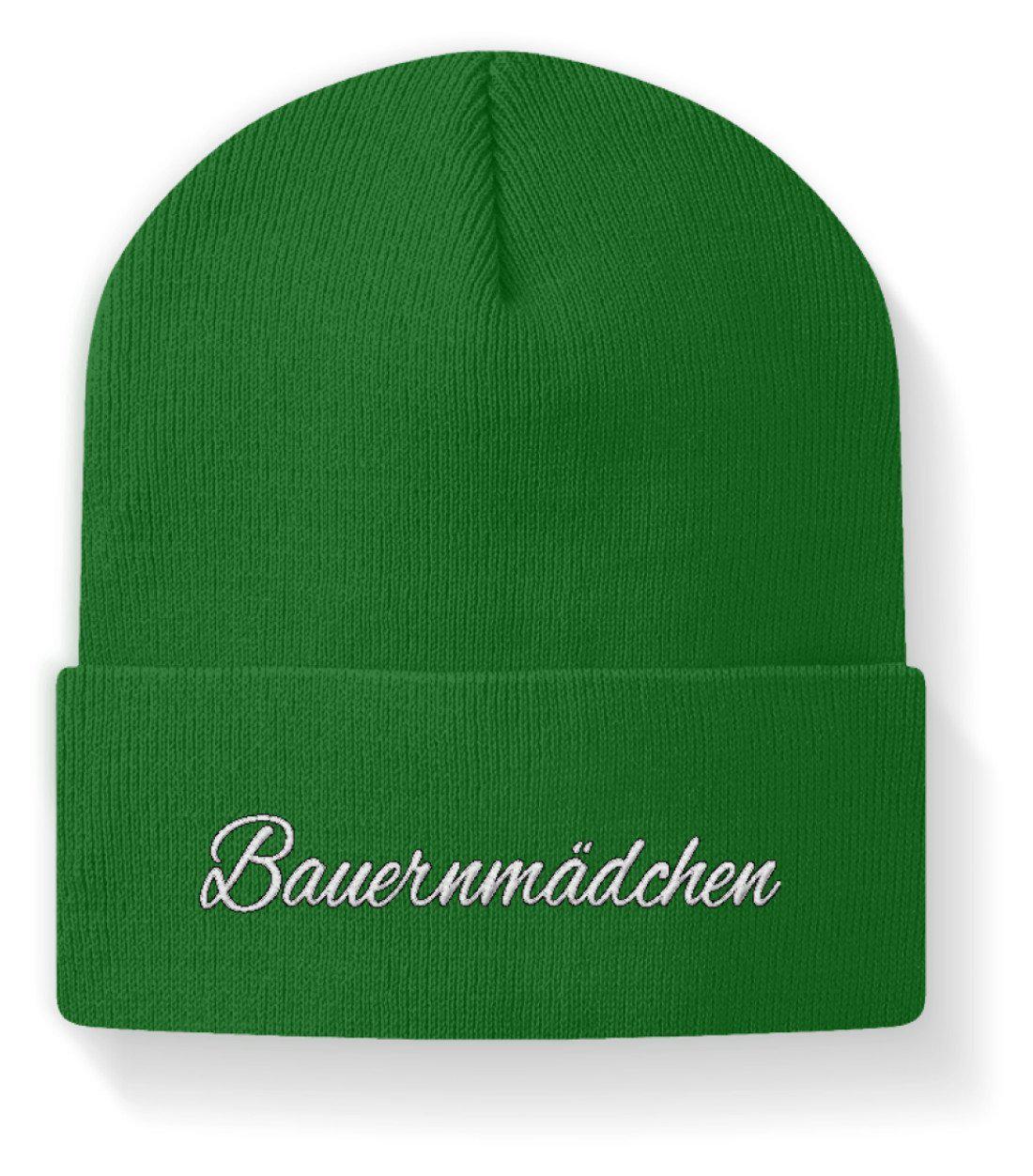 Bauernmädchen · Beanie Mütze-Beanie mit Stick-Kelly Green-M-Agrarstarz