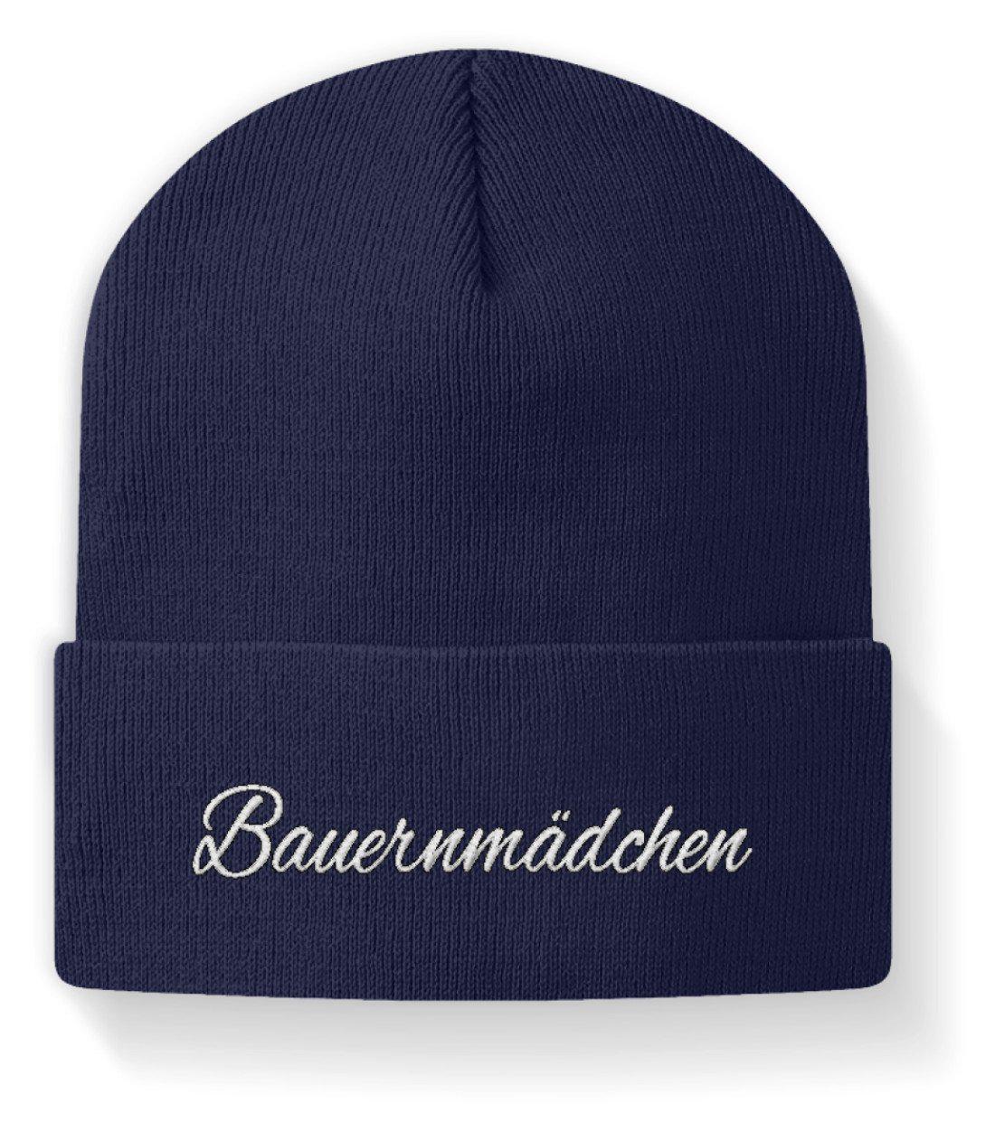 Bauernmädchen · Beanie Mütze-Beanie mit Stick-Navy-M-Agrarstarz