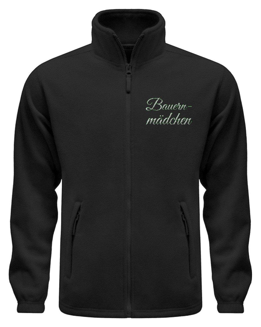 Bauernmädchen · Fleece Jacke mit Stick-Fleece Jacke mit Stick-Black-S-Agrarstarz