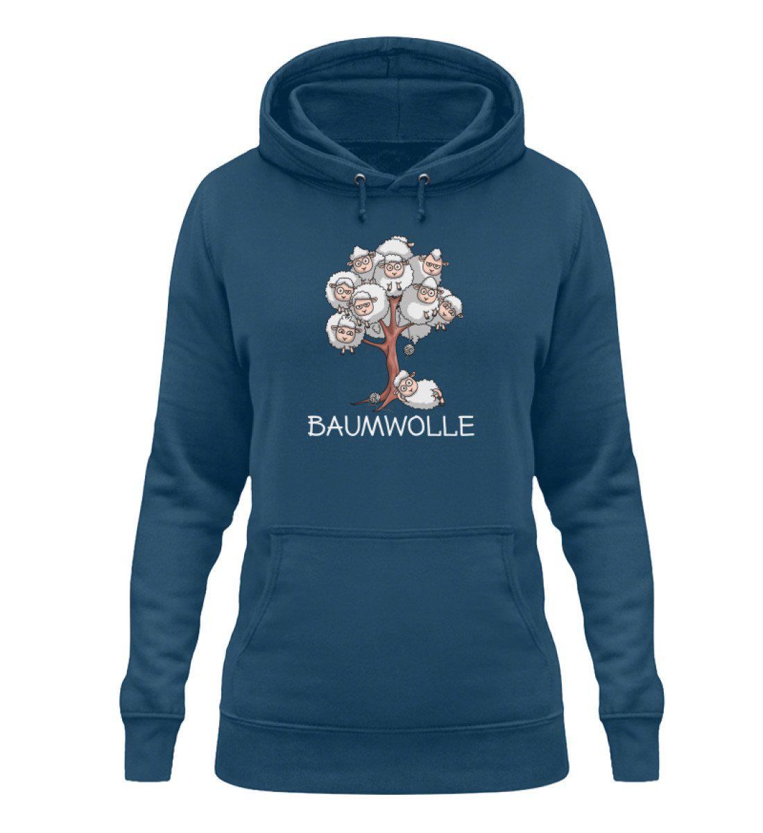Baumwolle Schafe - Damen Hoodie-Damen Hoodie-Airforce Blue-XS-Agrarstarz