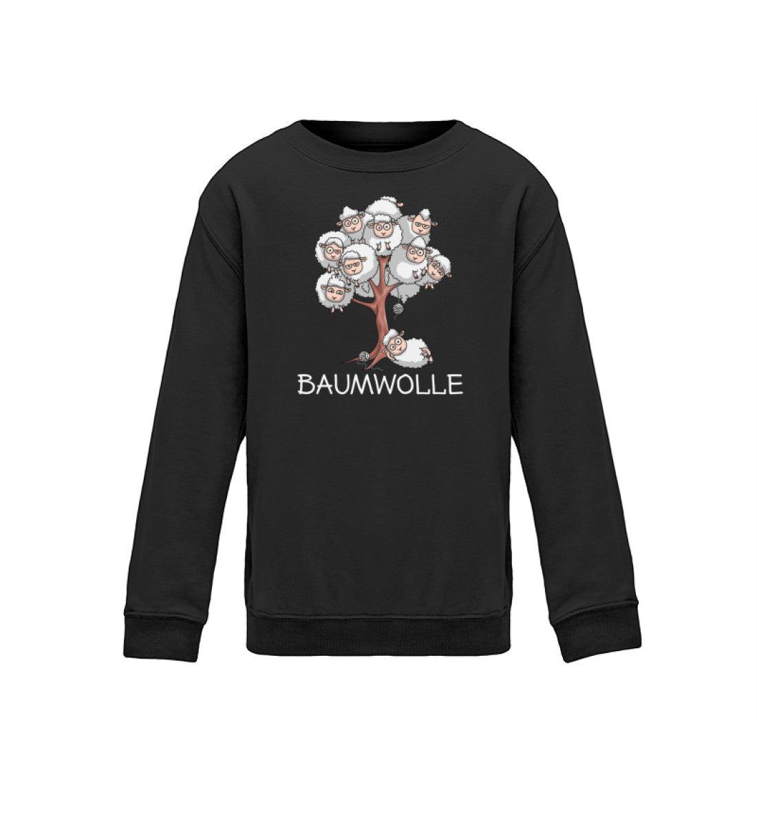 Baumwolle Schafe · Kinder Sweatshirt-Kinder Sweatshirt-Jet Black-12/14 (152/164)-Agrarstarz