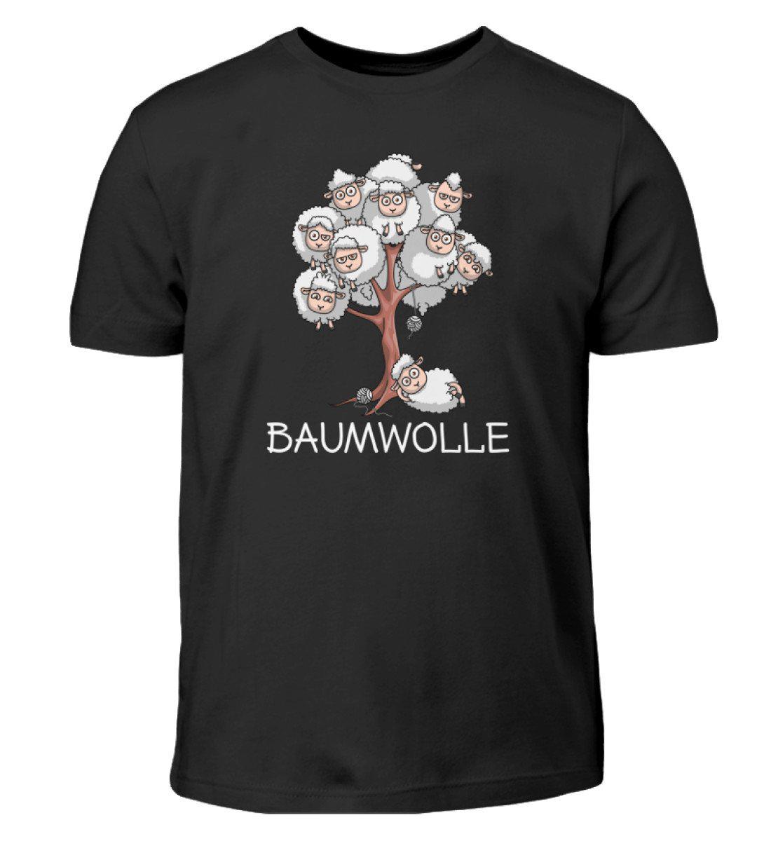 Baumwolle Schafe - Kinder T-Shirt-Kinder T-Shirt-Black-12/14 (152/164)-Agrarstarz