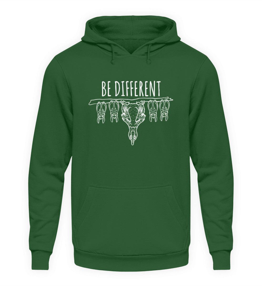 Be different Hühner · Unisex Kapuzenpullover Hoodie-Unisex Hoodie-Bottle Green-S-Agrarstarz