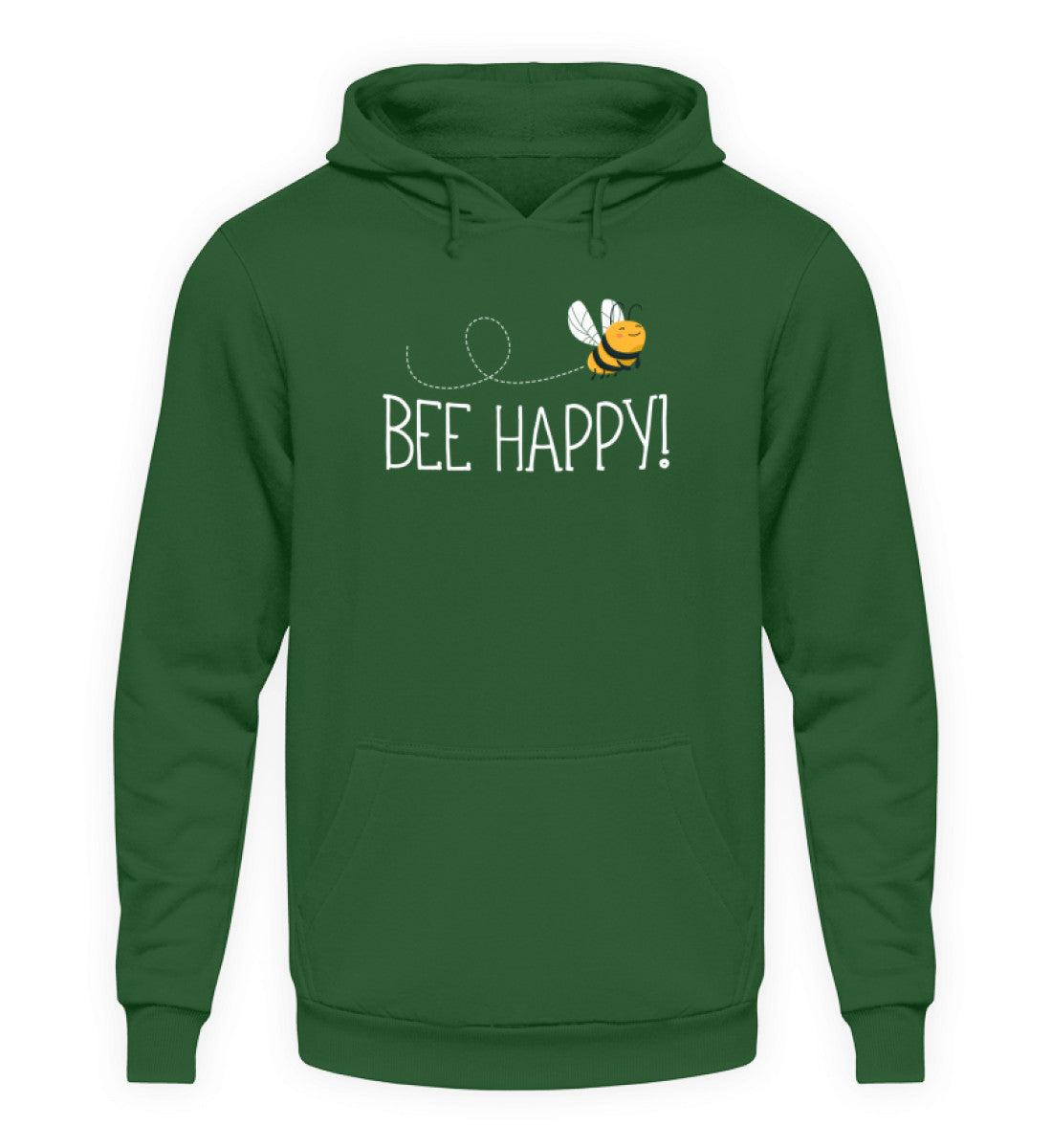 Bee Happy · Unisex Kapuzenpullover Hoodie-Unisex Hoodie-Bottle Green-S-Agrarstarz