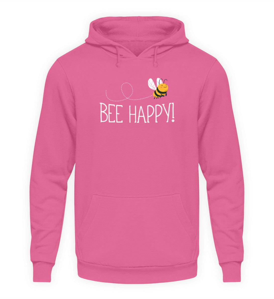 Bee Happy · Unisex Kapuzenpullover Hoodie-Unisex Hoodie-Candyfloss Pink-S-Agrarstarz
