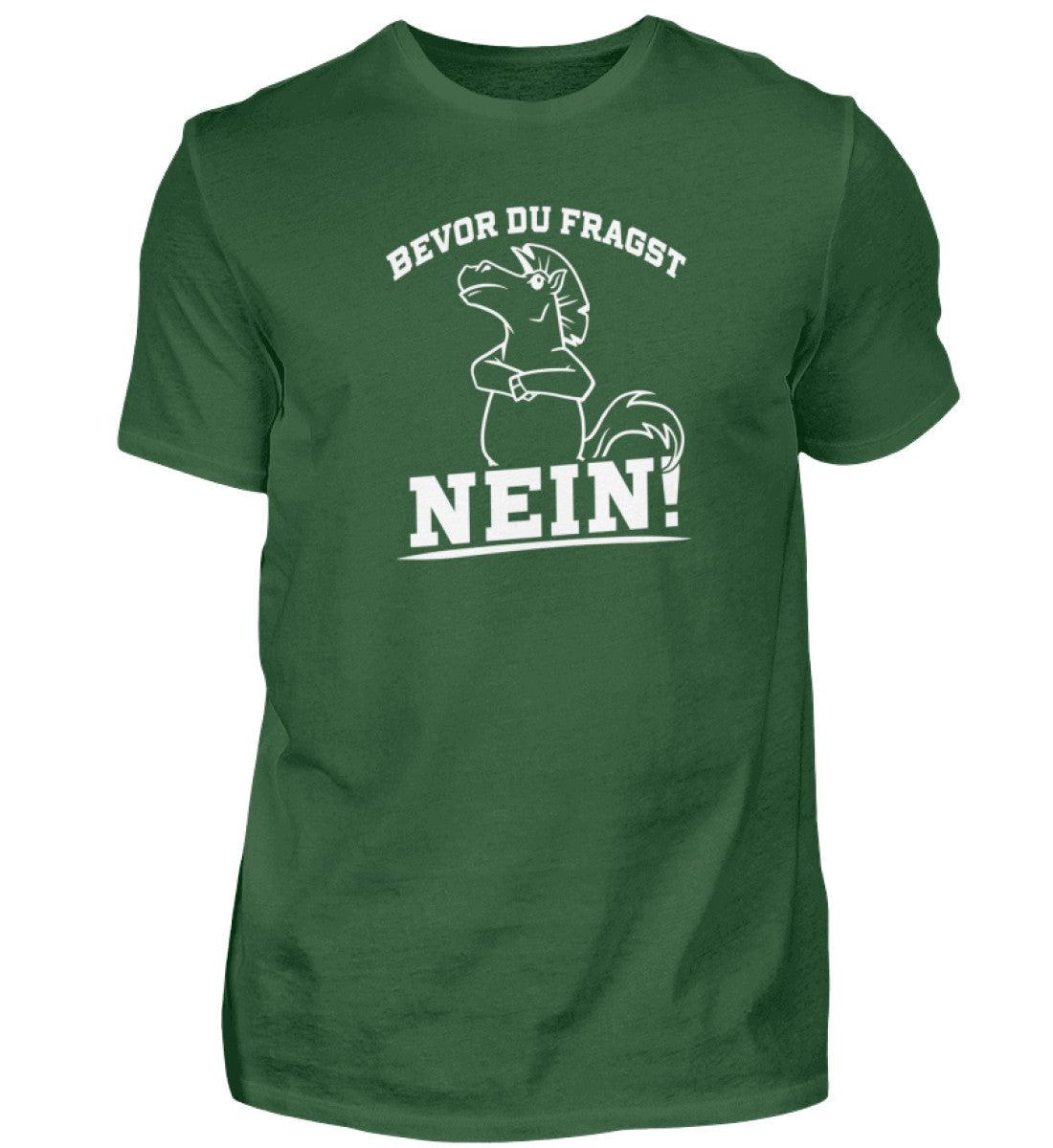 Bevor du fragst... Nein! Pferd · Herren T-Shirt-Herren Basic T-Shirt-Bottle Green-S-Agrarstarz
