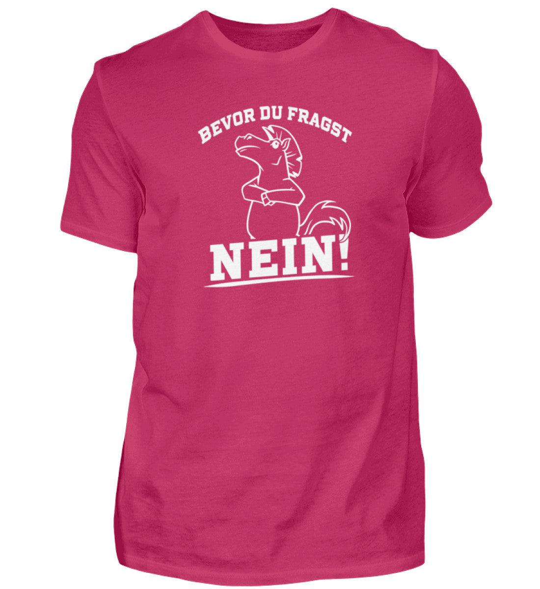 Bevor du fragst... Nein! Pferd · Herren T-Shirt-Herren Basic T-Shirt-Sorbet-S-Agrarstarz