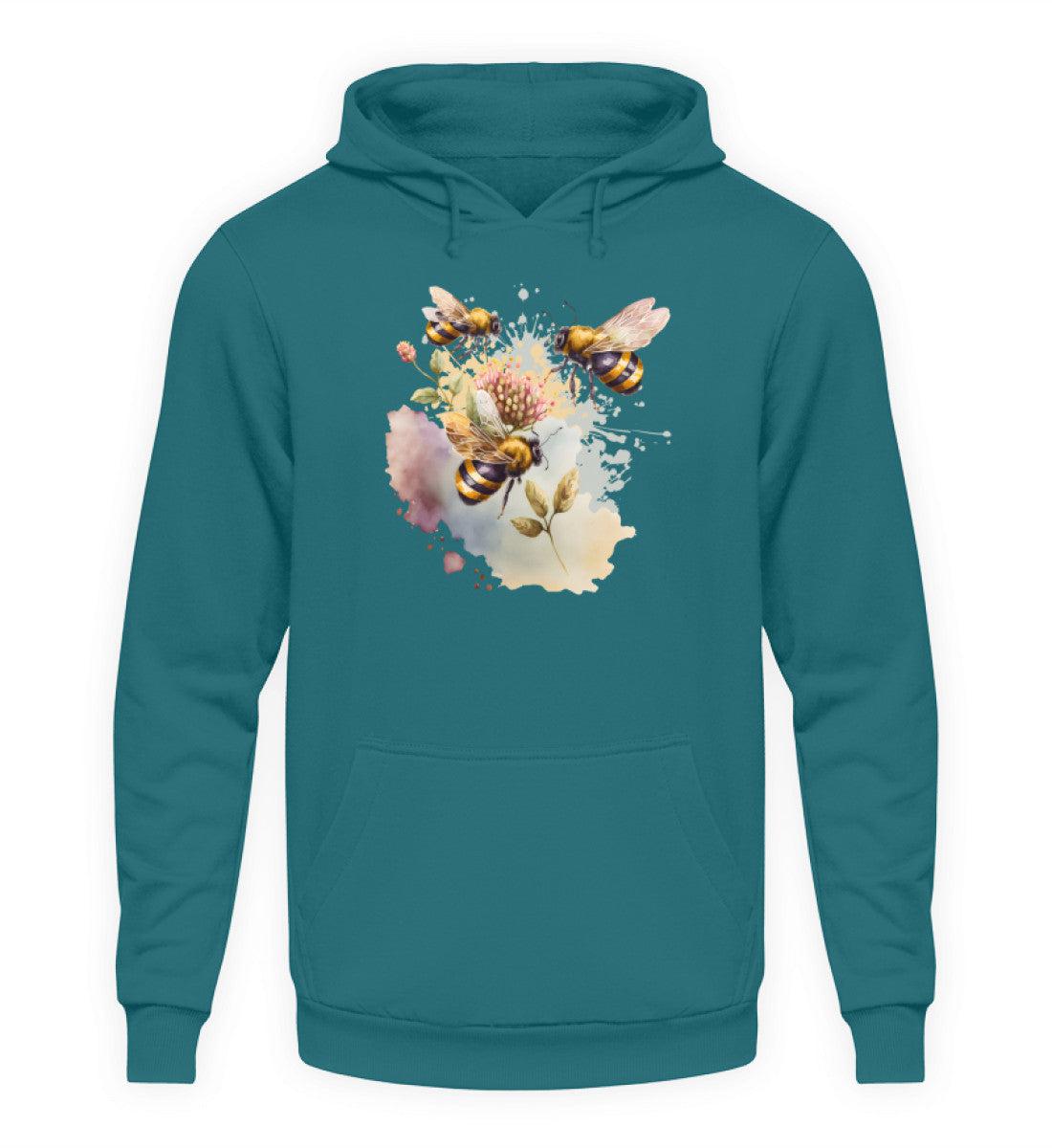 Bienen Wasserfarben 1 · Unisex Kapuzenpullover Hoodie-Unisex Hoodie-Airforce Blue-XS-Agrarstarz