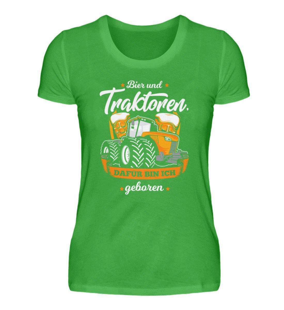 Bier und Traktoren · Damen T-Shirt-Damen Basic T-Shirt-Green Apple-S-Agrarstarz