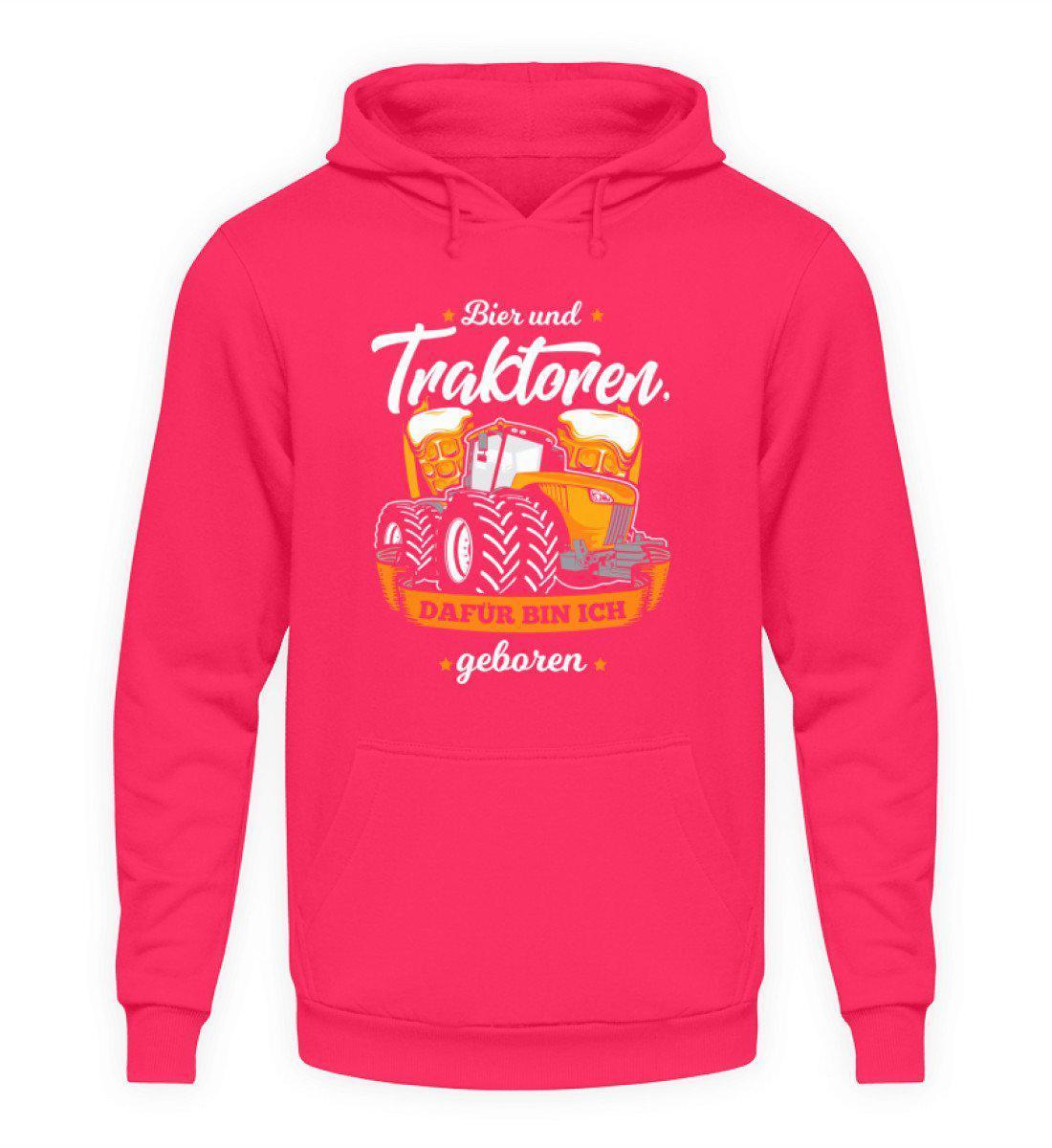 Bier und Traktoren · Unisex Kapuzenpullover Hoodie-Unisex Hoodie-Hot Pink-S-Agrarstarz
