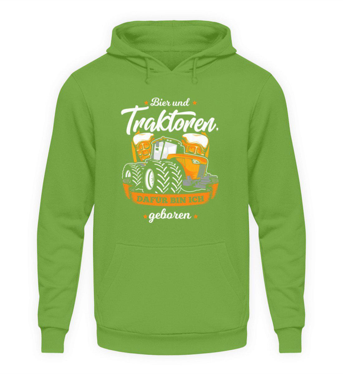 Bier und Traktoren · Unisex Kapuzenpullover Hoodie-Unisex Hoodie-LimeGreen-S-Agrarstarz
