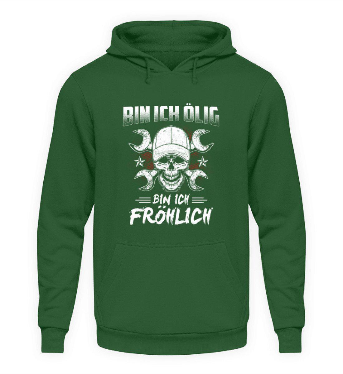 Bin ich ölig bin ich fröhlich · Unisex Kapuzenpullover Hoodie-Unisex Hoodie-Bottle Green-S-Agrarstarz