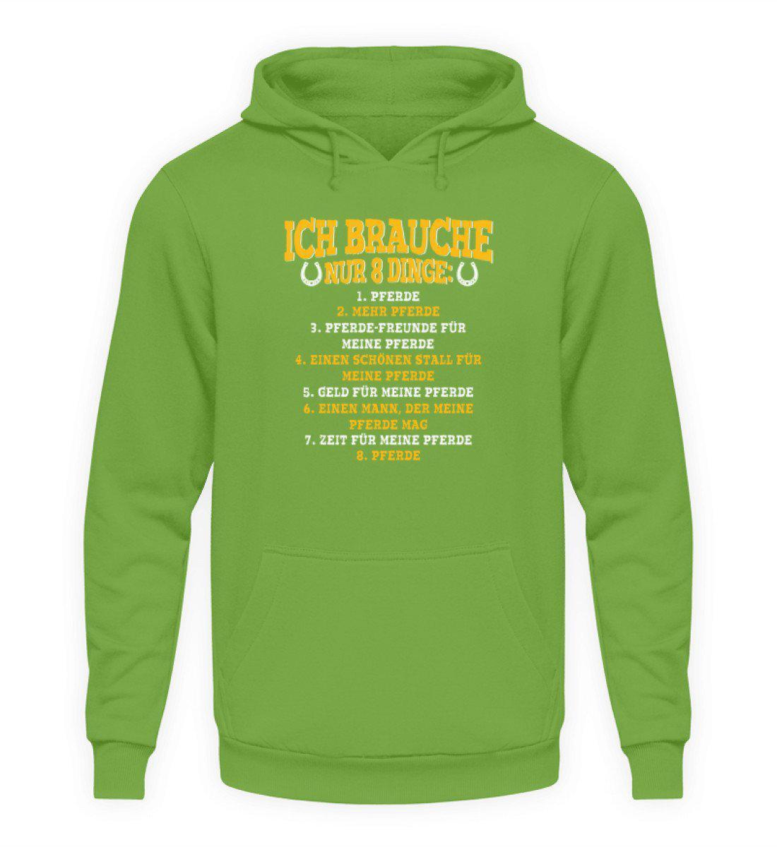 Brauche nur 8 Dinge · Unisex Kapuzenpullover Hoodie-Unisex Hoodie-LimeGreen-S-Agrarstarz